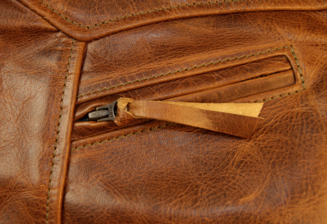 Aero Wayfarer Battered Tan Horsehide chest pocket.jpg