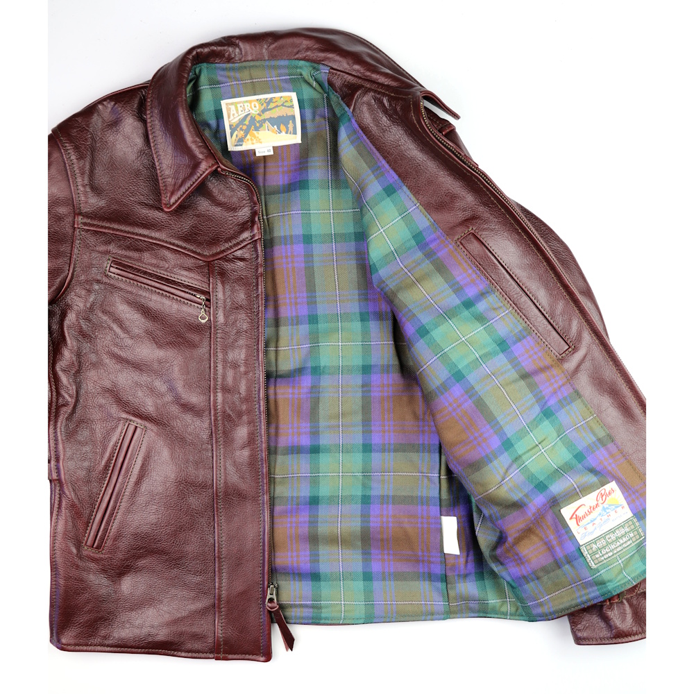 Aero Wayfarer Cordovan Vicenza horsehide Isle of Skye tartan lining.jpg