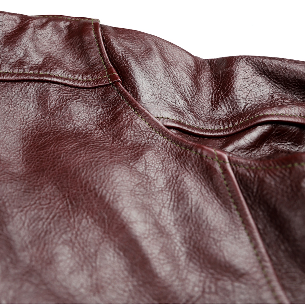 Aero Wayfarer Cordovan Vicenza horsehide upper back.jpg