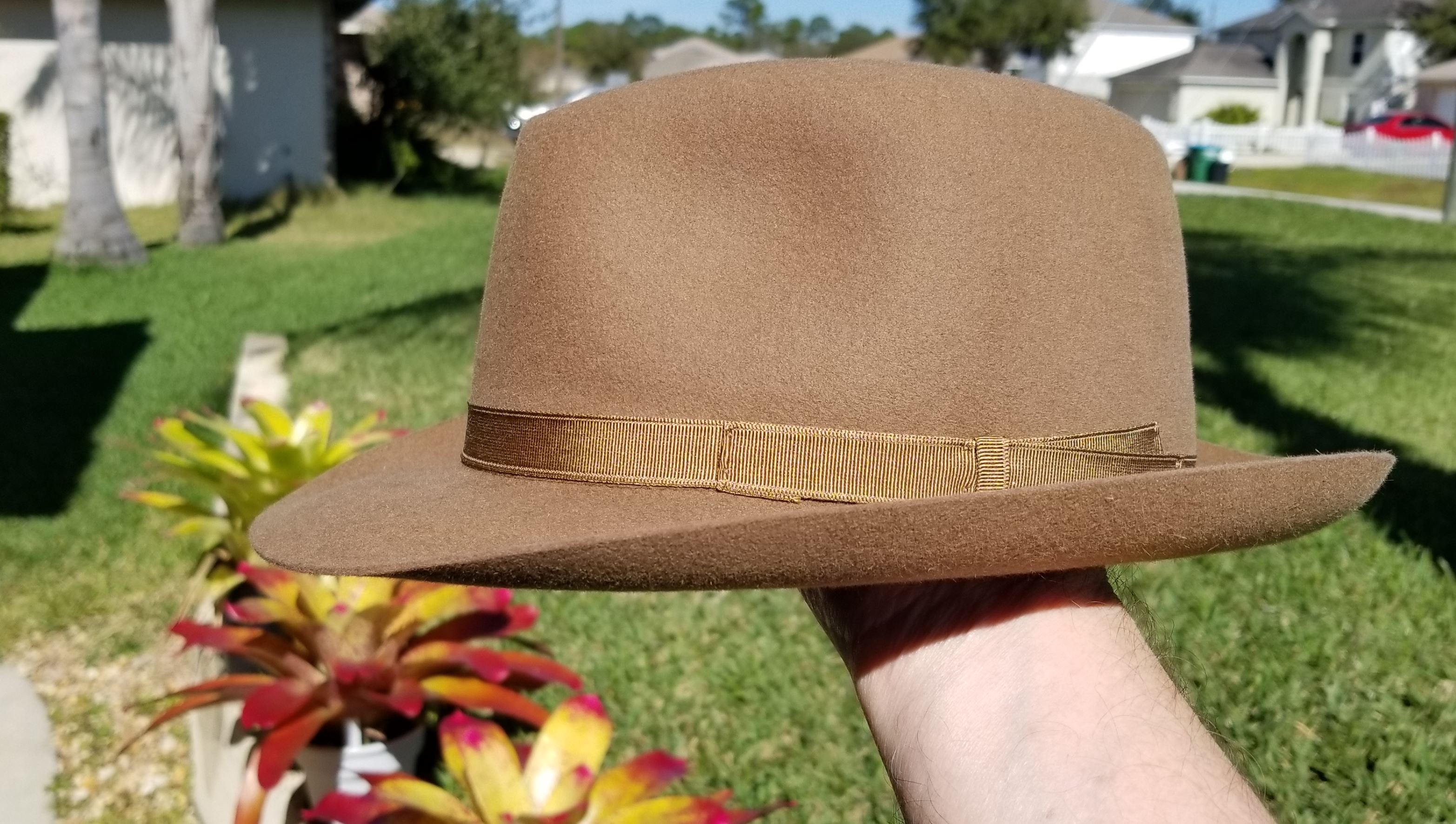 Borsalino Calvino Open Crown Fedora $160 f.JPG