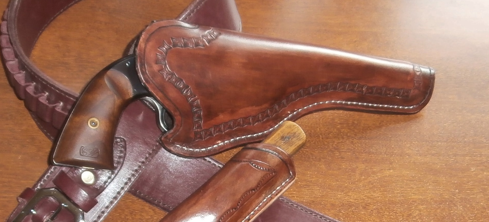 gun, holster and sheath.JPG