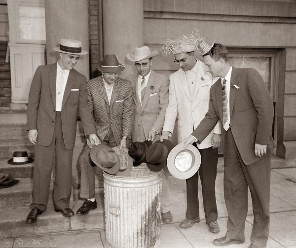 Hat Day, May 26 1956 Elks Club trade-in felt hats for Straw.jpg