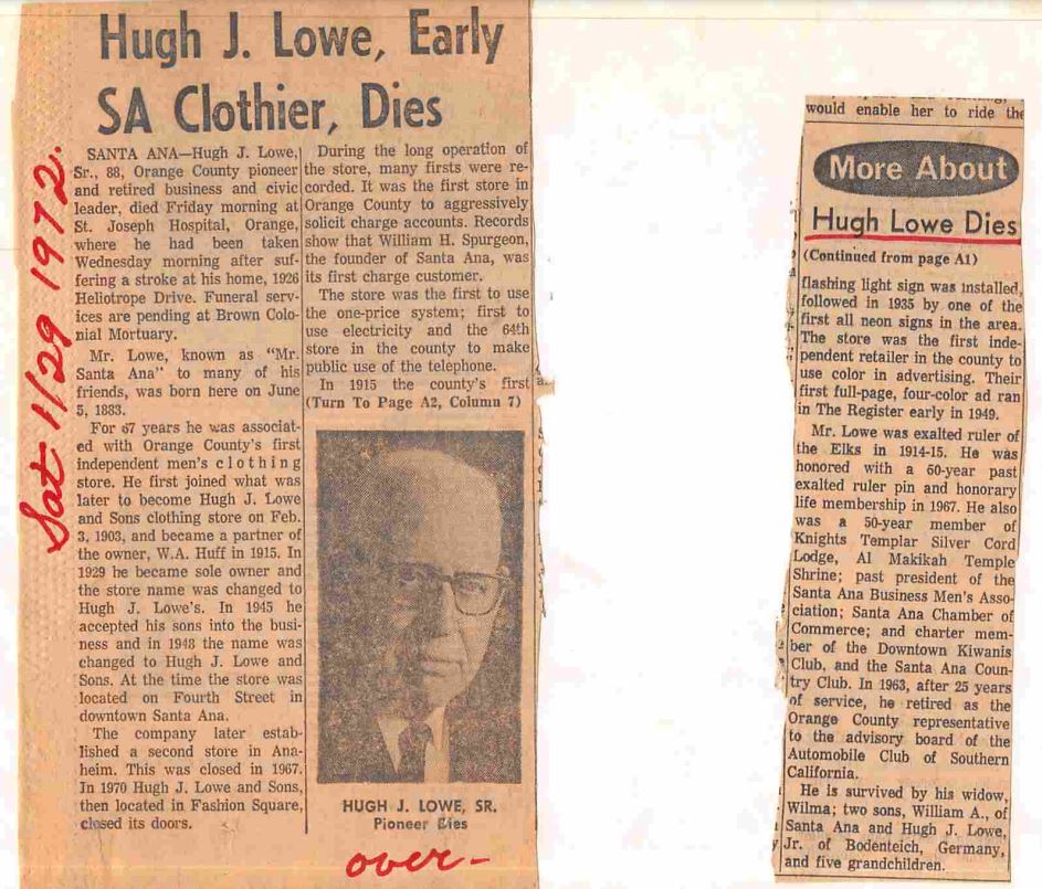 Hugh J Lowe Death 1972.jpg