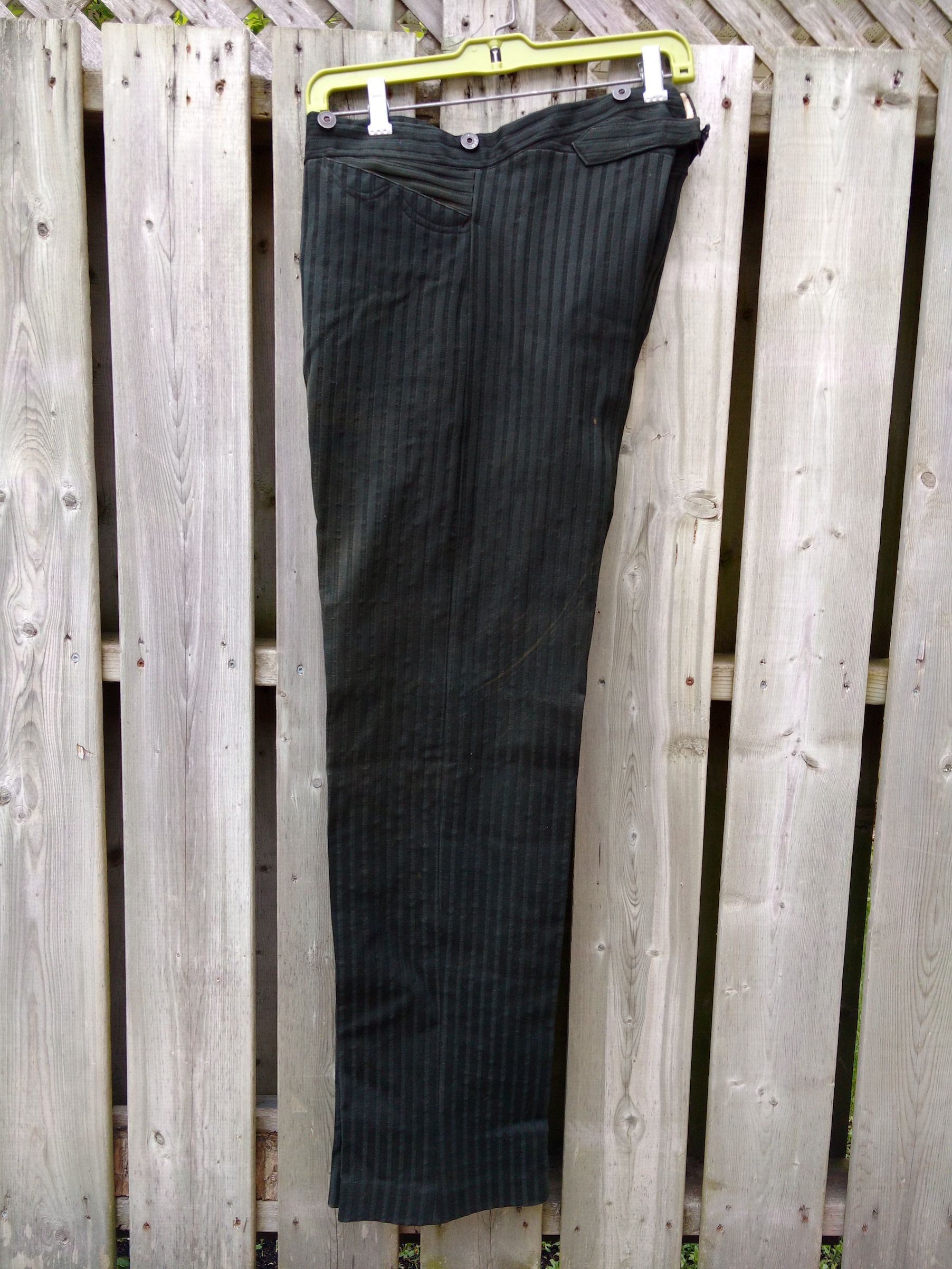 mens vintage  pants  trousers  dark green _ textured fabric - 8.jpg