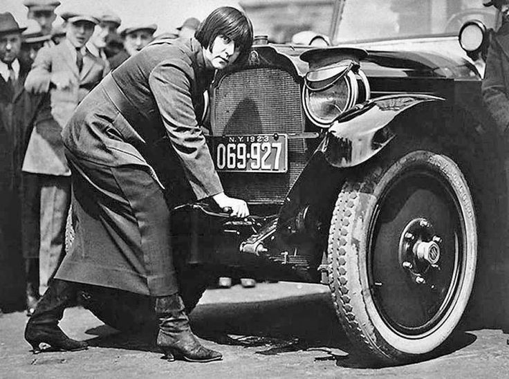 Miss Maude Odell, one of the first women taxi drivers in New York, 1923.jpg