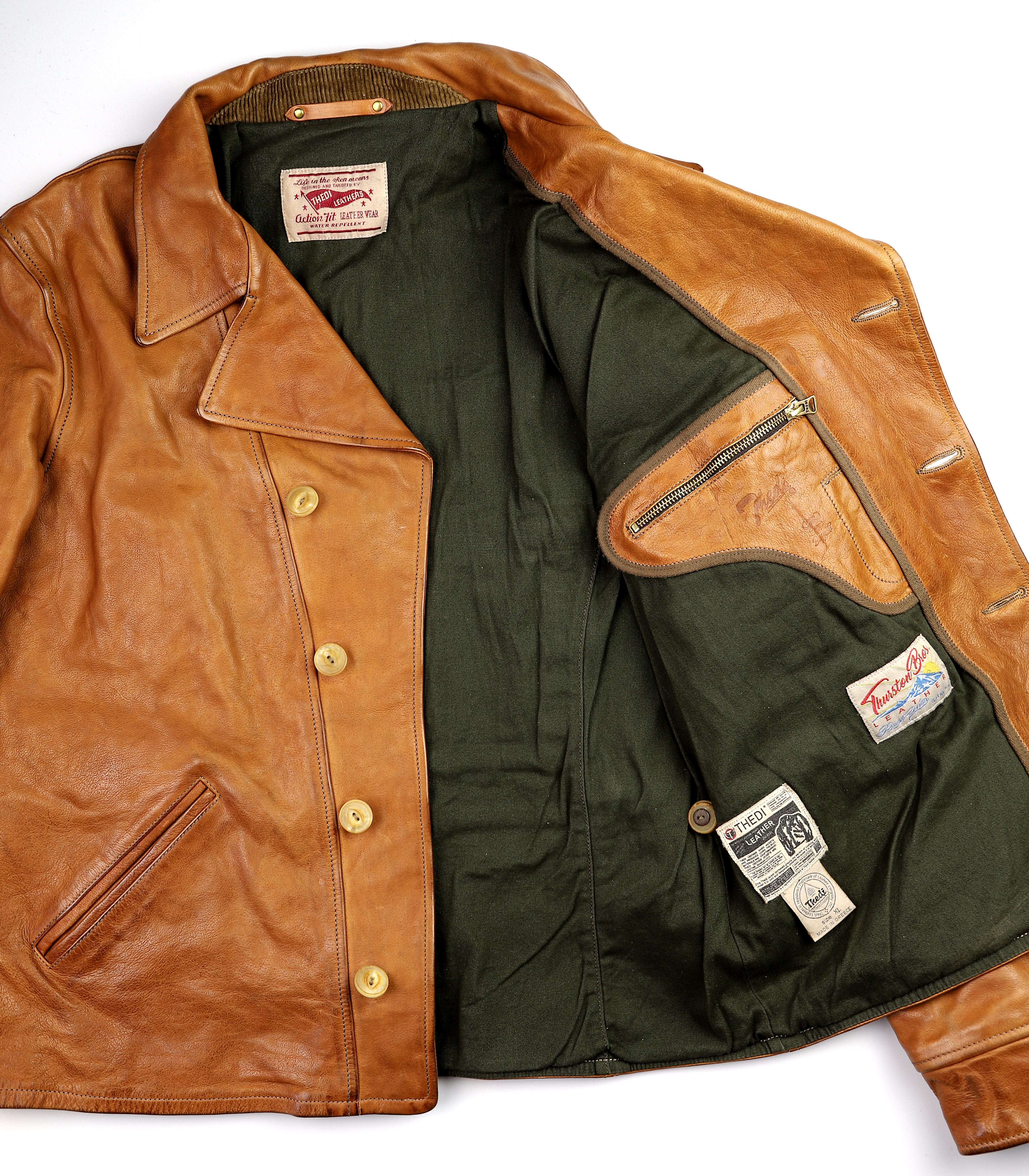 The Hektor Cognac Buffalo STG1 XL olive cotton lining.jpg