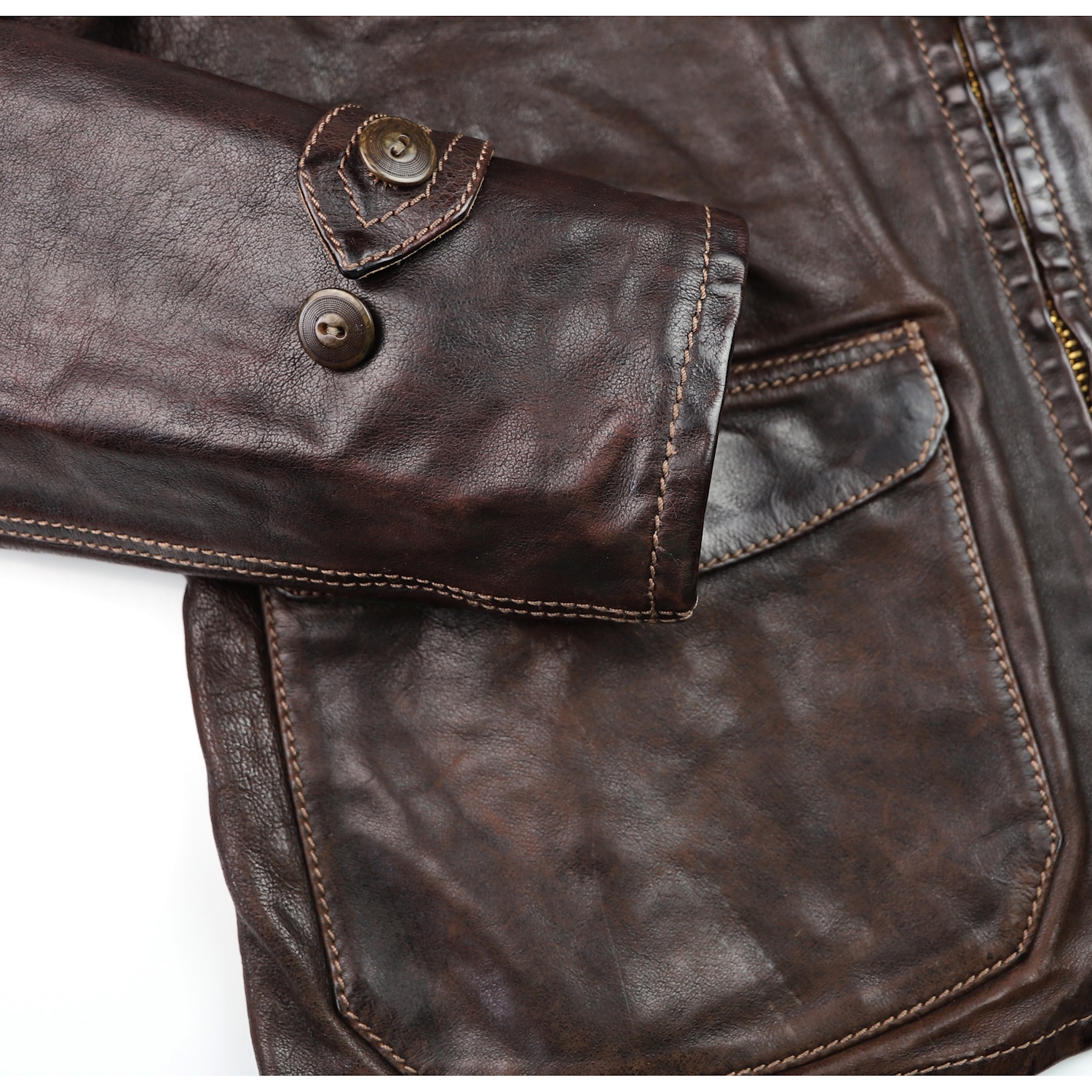 Thedi Atlas Cocoa Buffalo L7 button cinch cuff IG square.jpg