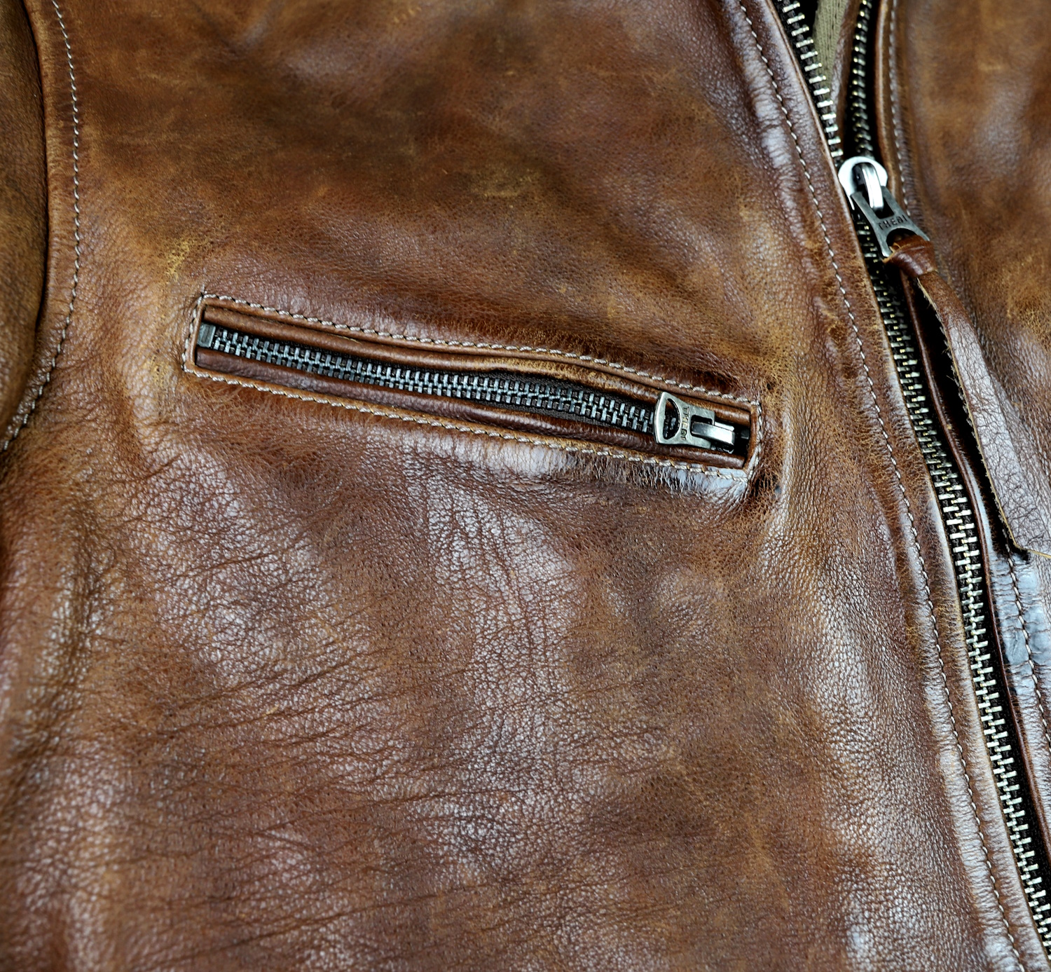 Thedi Cafe Racer Light Brown Toscano Buffalo chest pocket.jpg