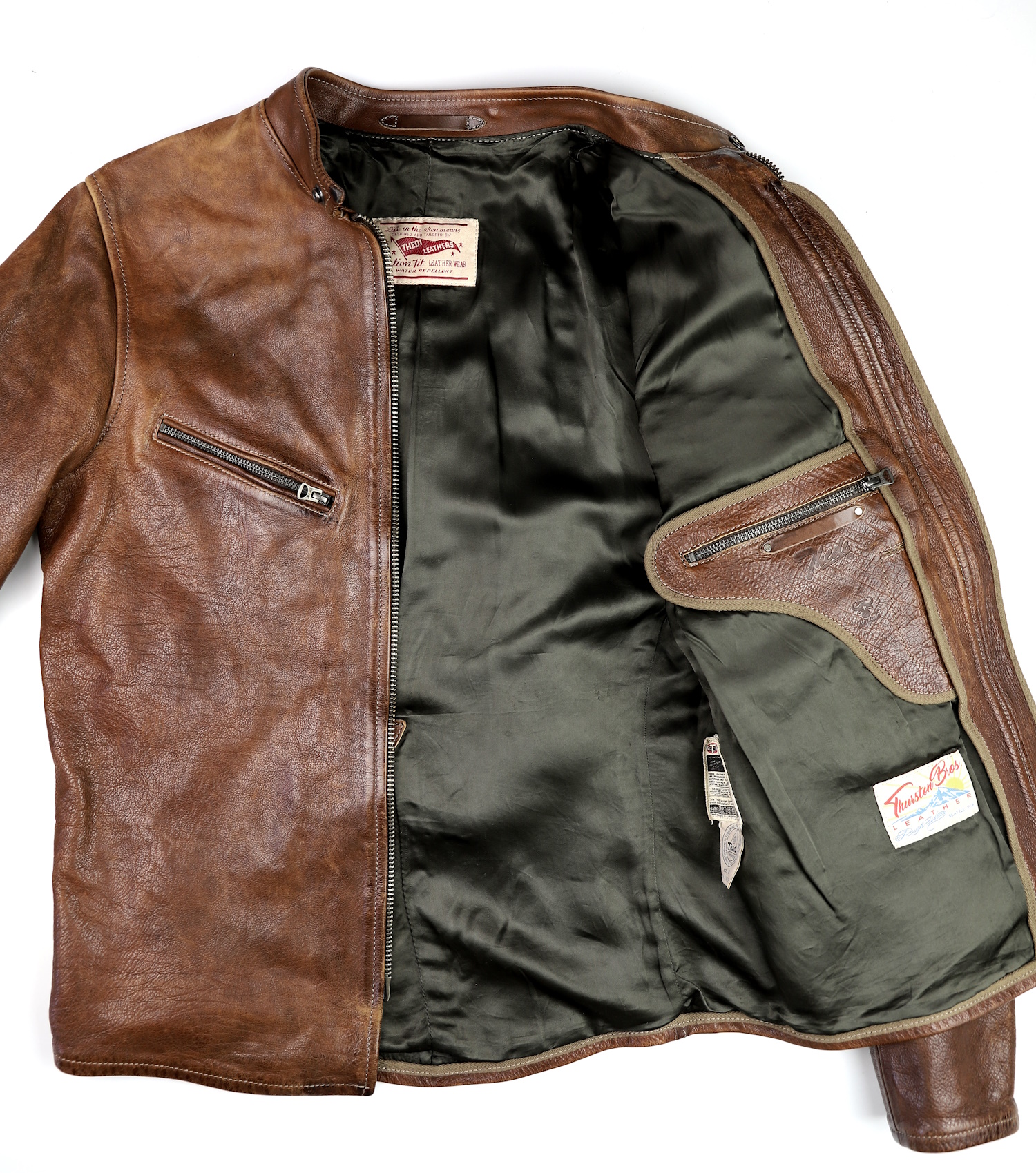 Thedi Cafe Racer Light Brown Toscano Buffalo olive viscose lining.jpg