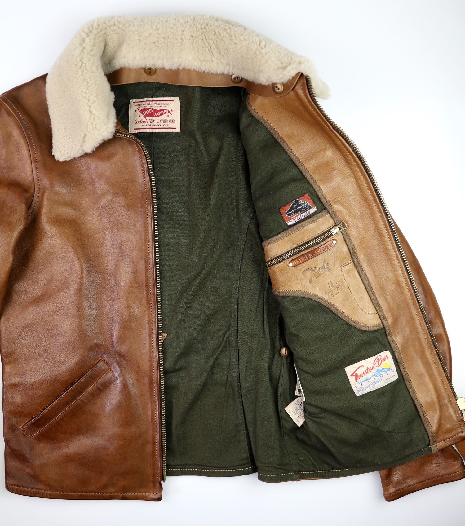 Thedi Custom Memphis Bruciato Horsehide olive cotton lining.jpg