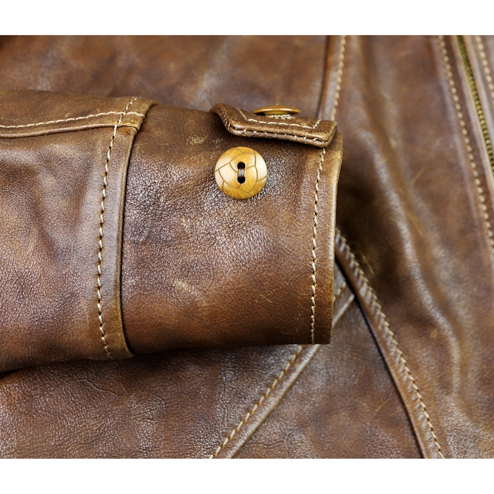 Thedi Half Belt Light Brown Toscano Buffalo button cuff.jpg
