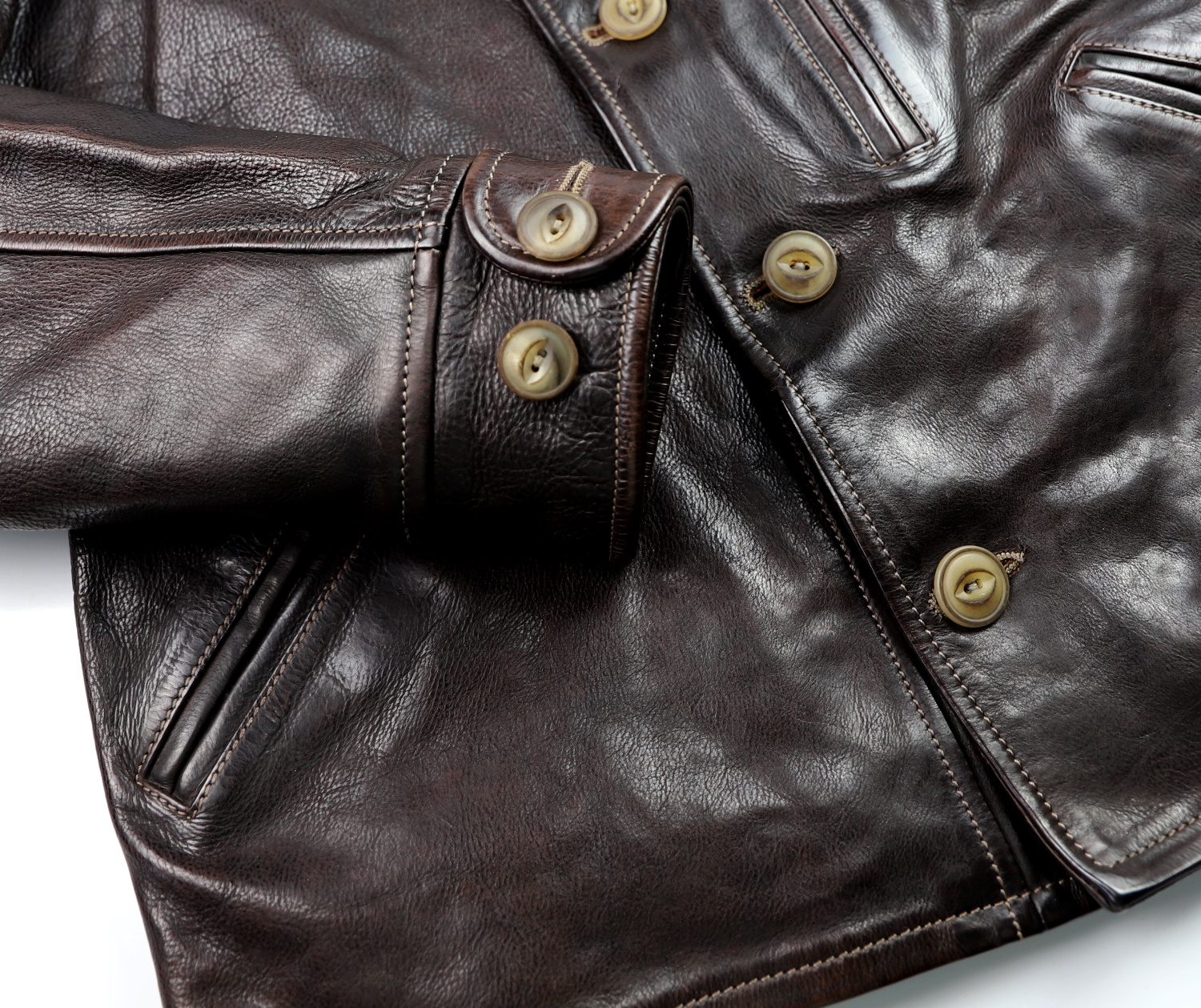 Thedi Hektor Brown Canneto Cowhide M1 button cuff.jpg