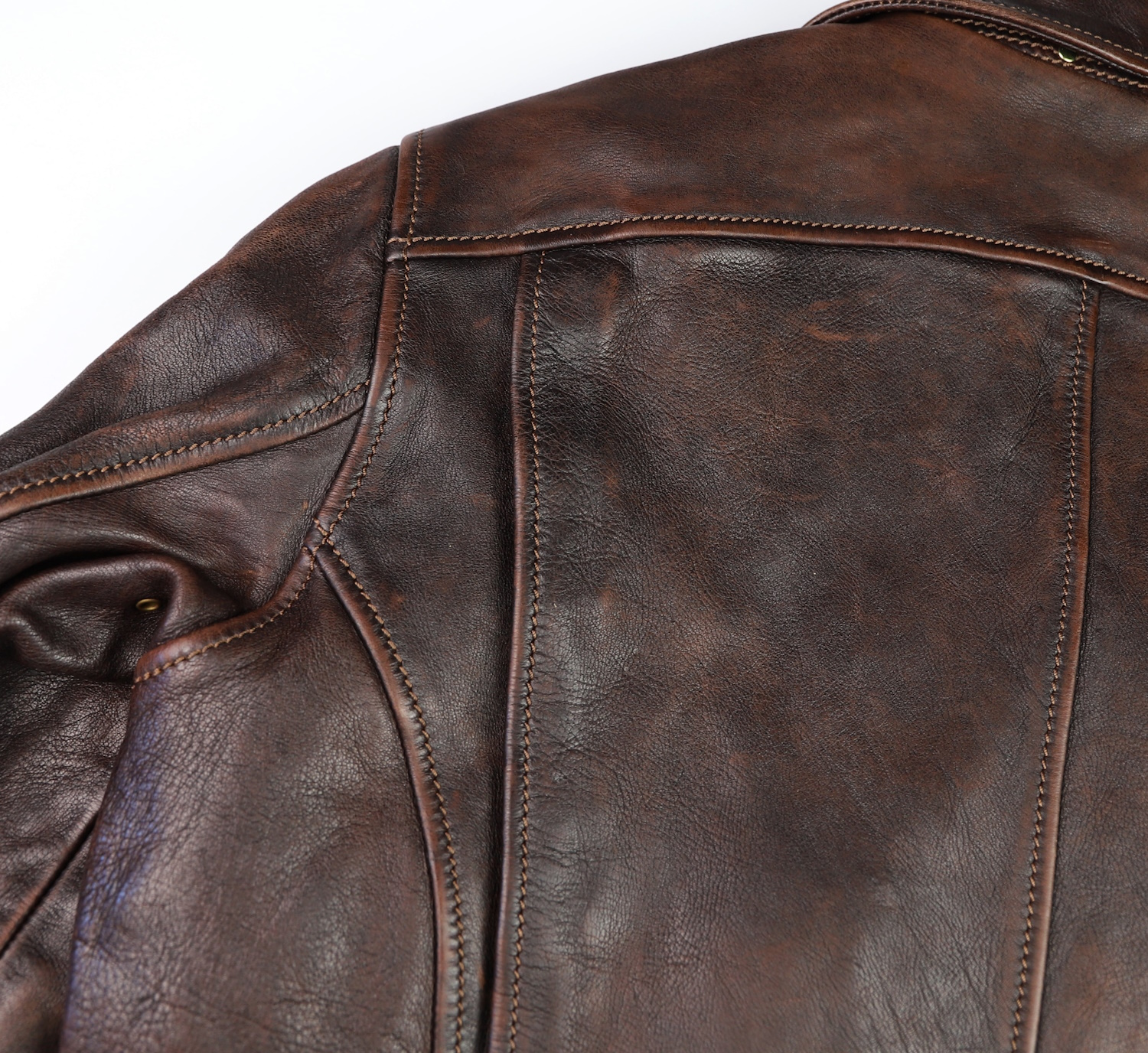 Thedi Hektor Chestnut Bruciato Horsehide upper back.jpg