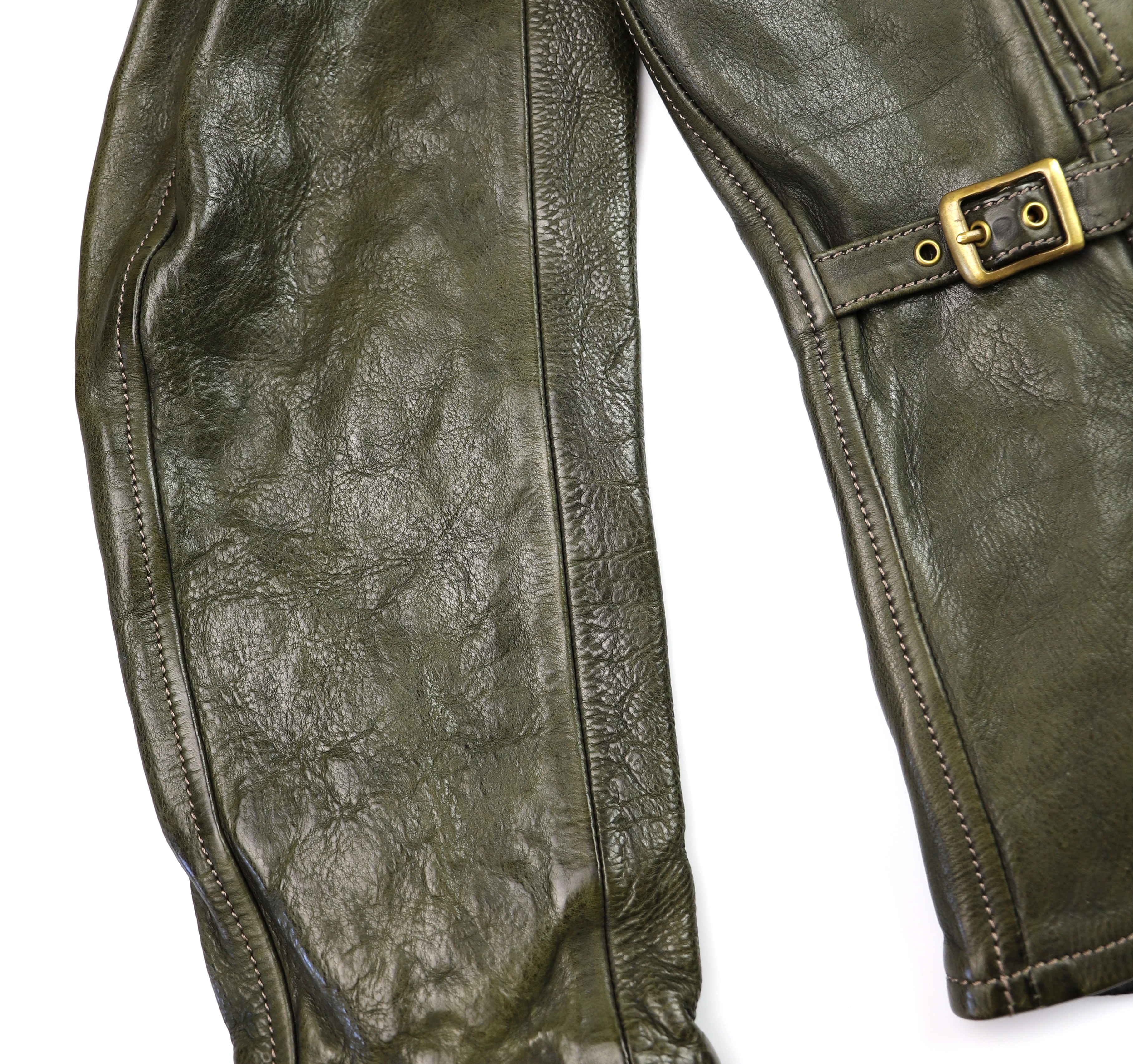 Thedi Hektor Green Cowhide sleeve grain.jpg