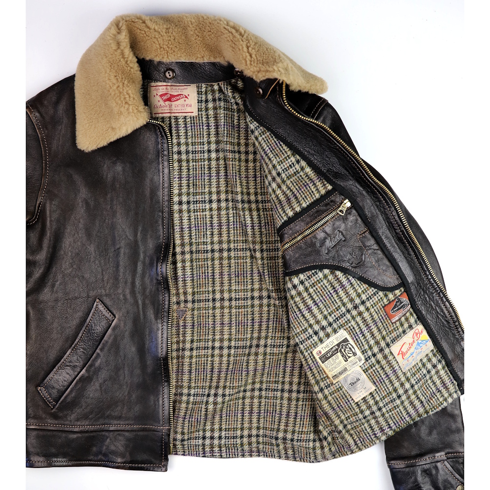 Thedi Idas Black Teacore Bruciato Horsehide M37 tweed wool lining IG square.jpg