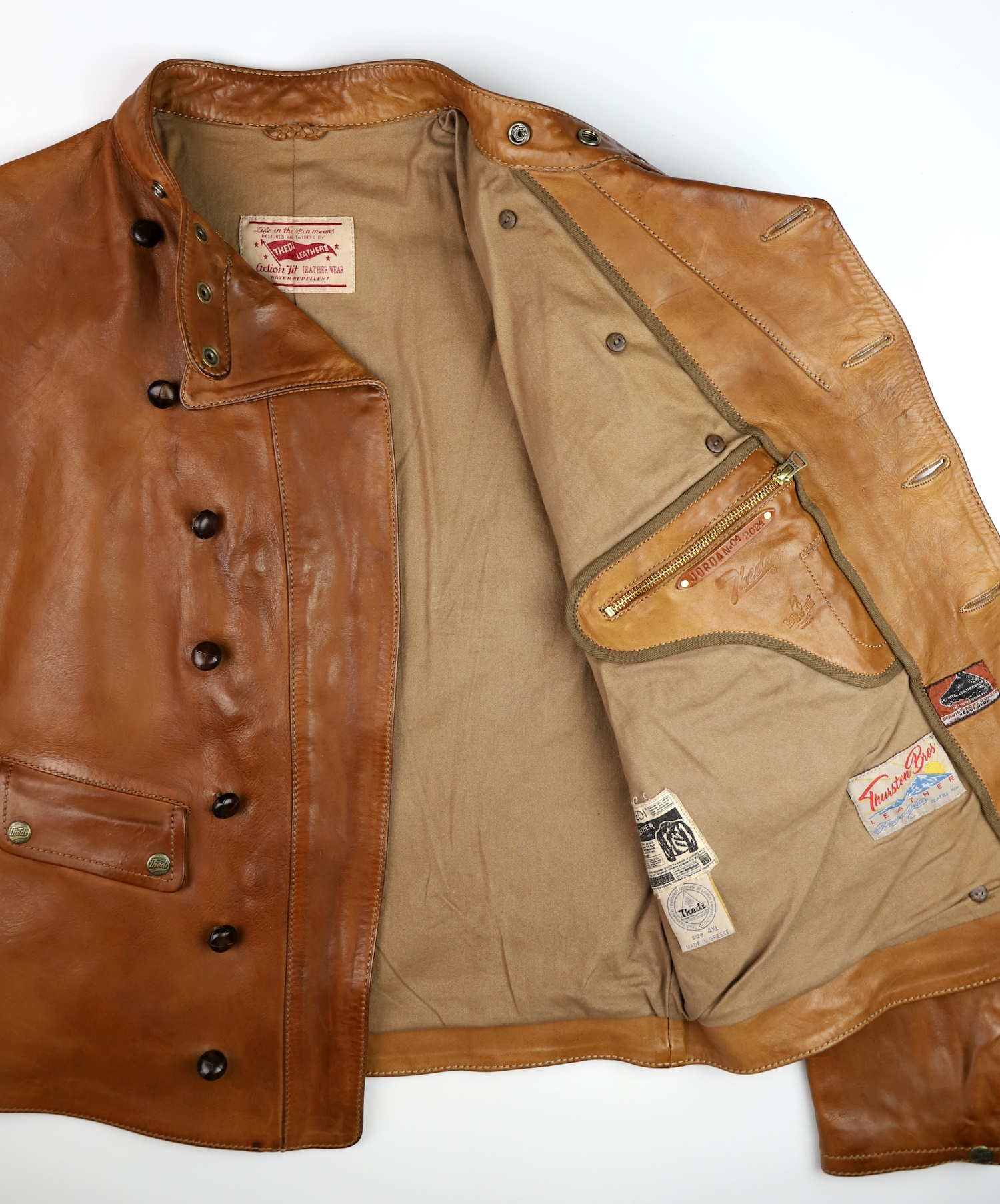 Thedi Kronos Undyed Bruciato Horsehide tan cotton lining.jpg