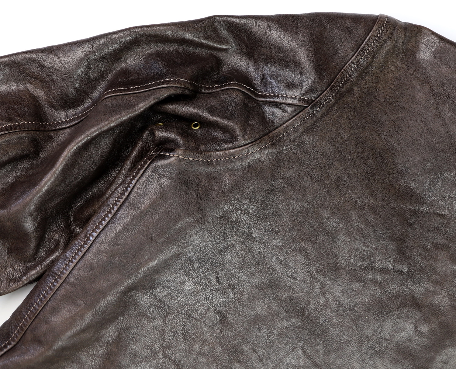 Thedi Markos Button-Up Shawl Espresso Buffalo XLY4 upper back.jpg