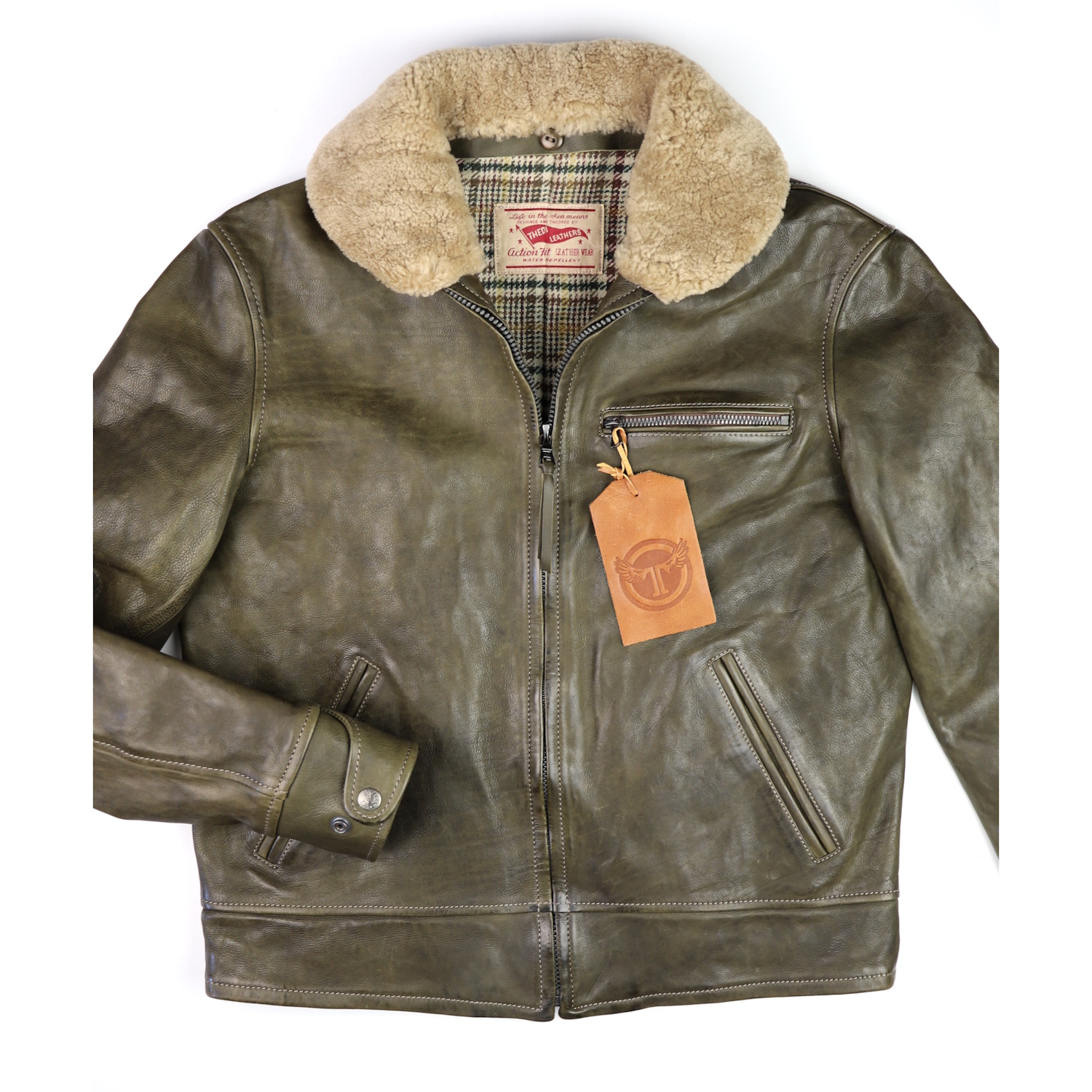 Thedi Markos Green Canneto Cowhide fur collar front.jpg