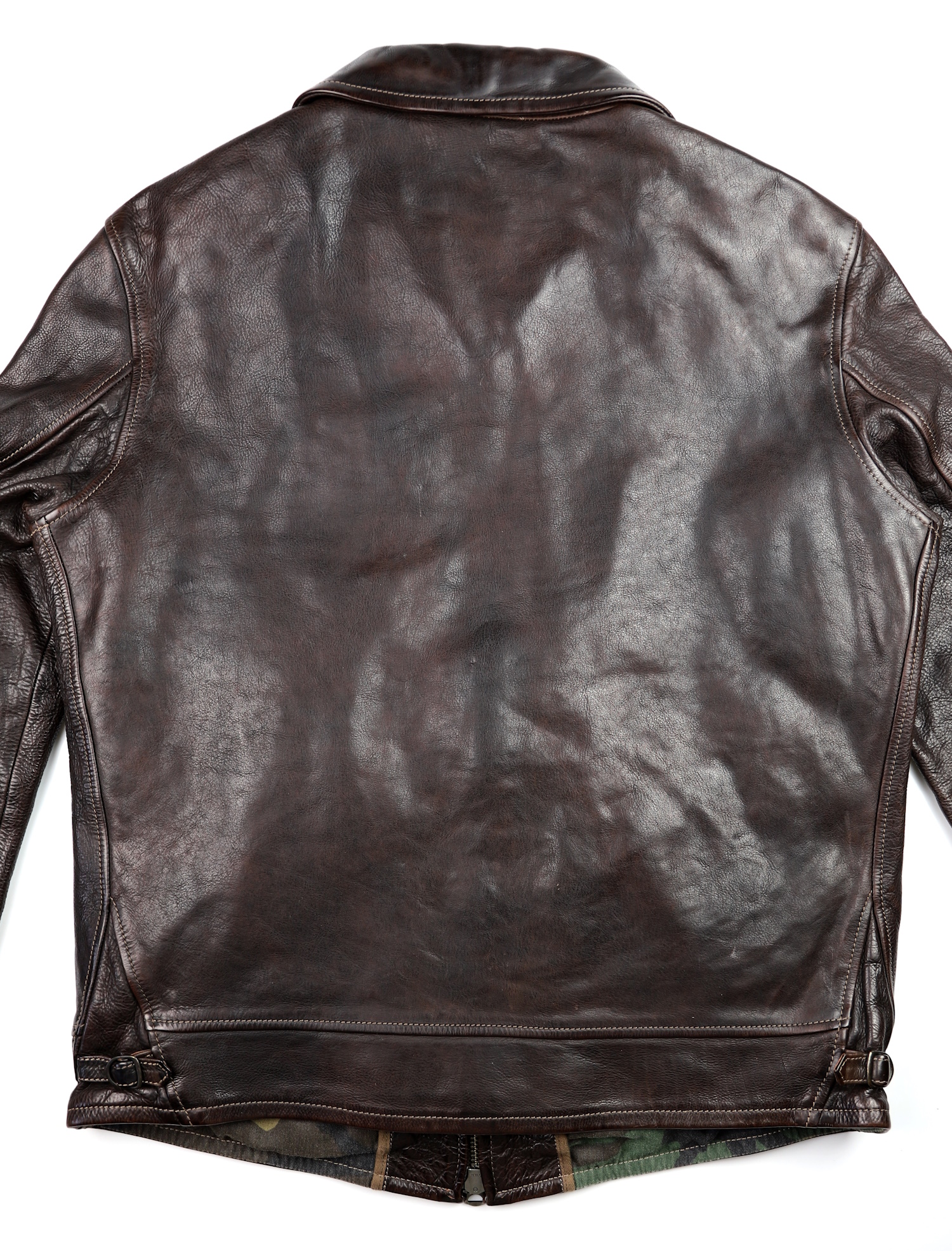 Thedi Markos Zip-Up Shawl Collar Brown Canneto Cowhide 2XL1 back.jpg