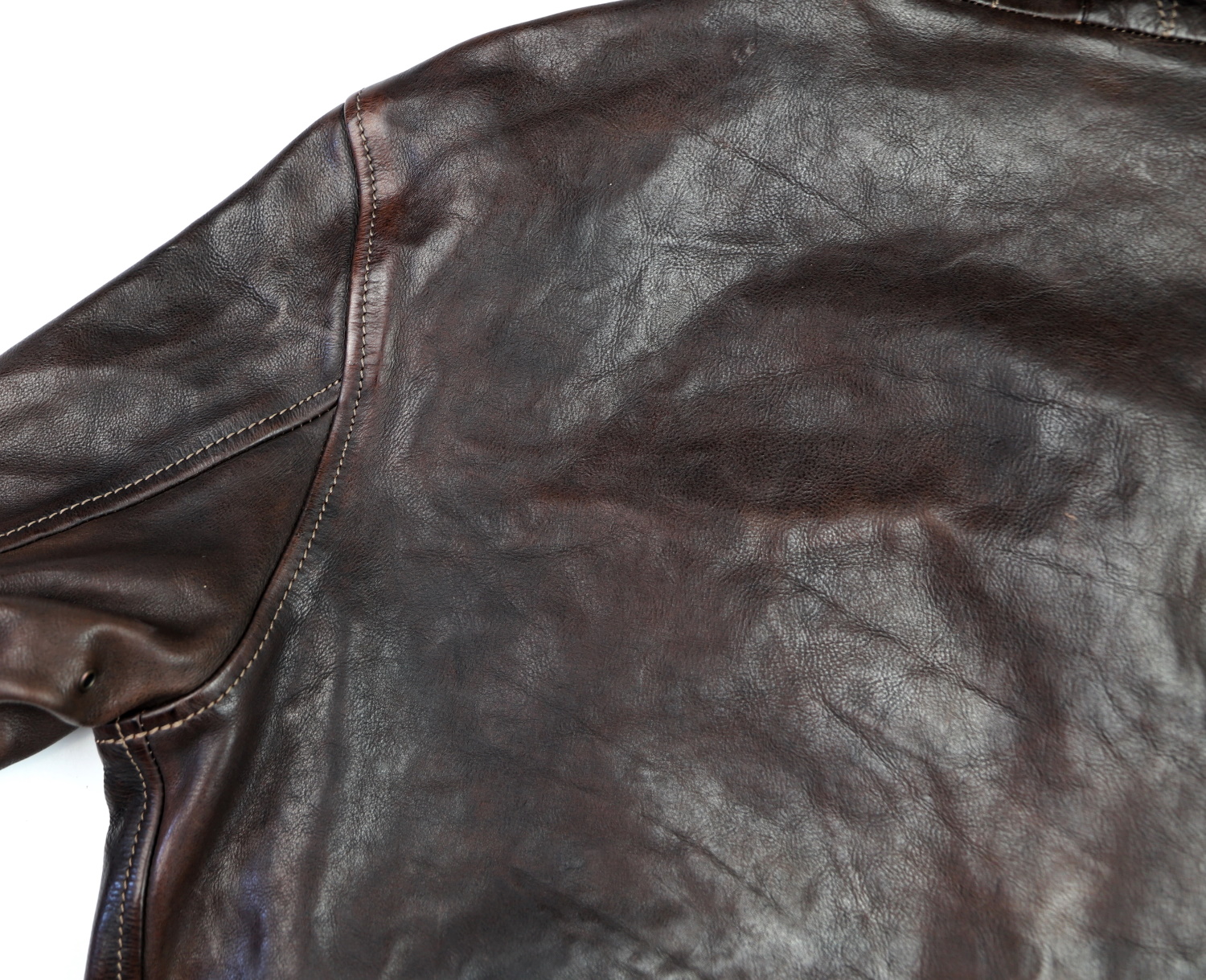 Thedi Markos Zip-Up Shawl Collar Brown Canneto Cowhide XL1 upper back.jpg