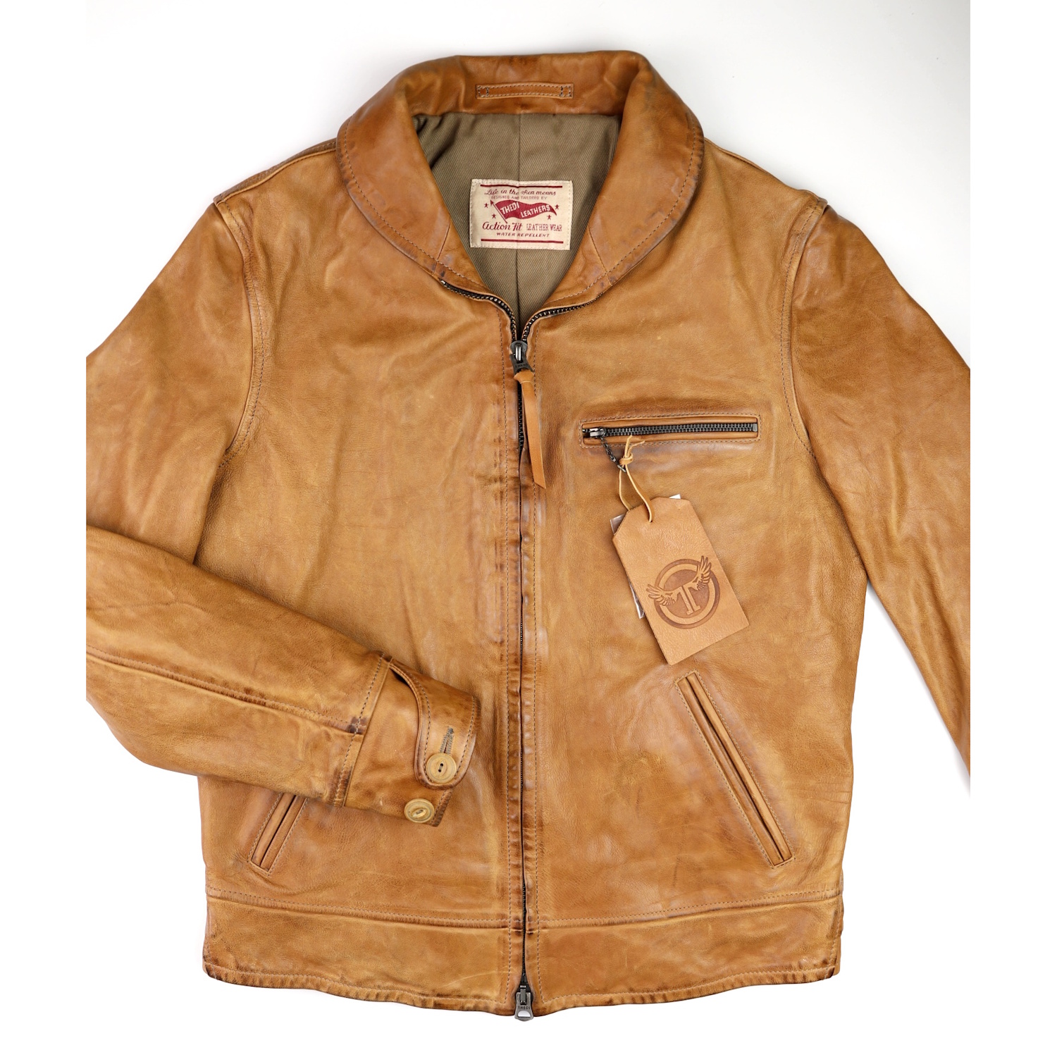 Thedi Markos Zip-Up Shawl Collar Cuoio Buffalo Small front IG square.jpg