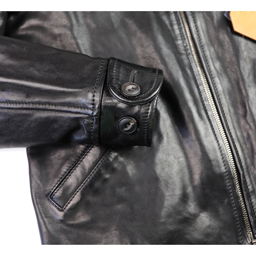 Thedi Memphis Black Bruciato horsehide AK85 button cuff.jpg