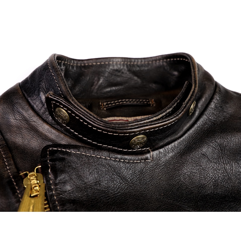 Thedi MTC-127956 Crosszip cafe Black Teacore Bruciato collar closed.jpg
