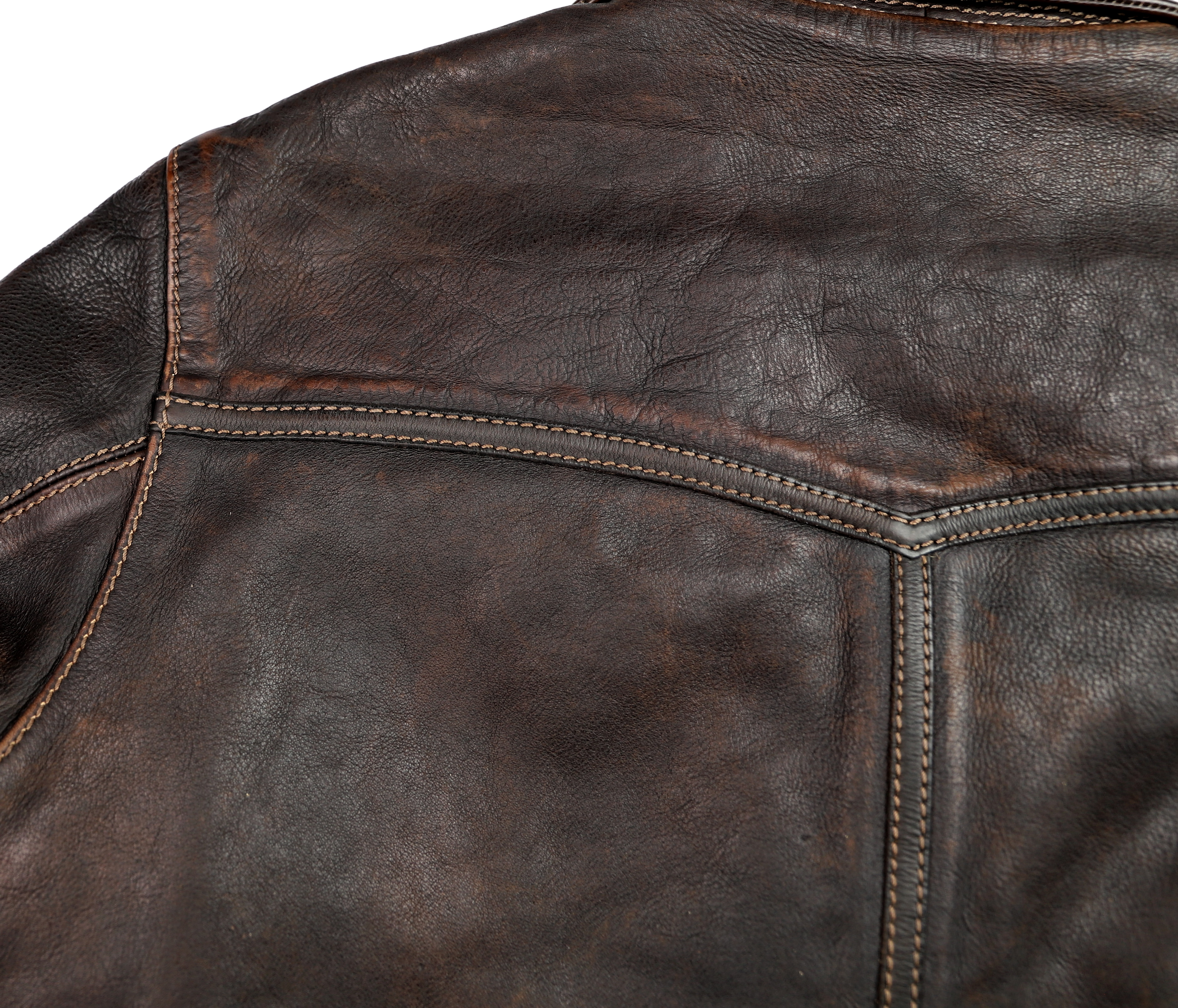 Thedi Niko Button-Up Hand-Dyed Brown Cowhide JG1 yoke.jpg