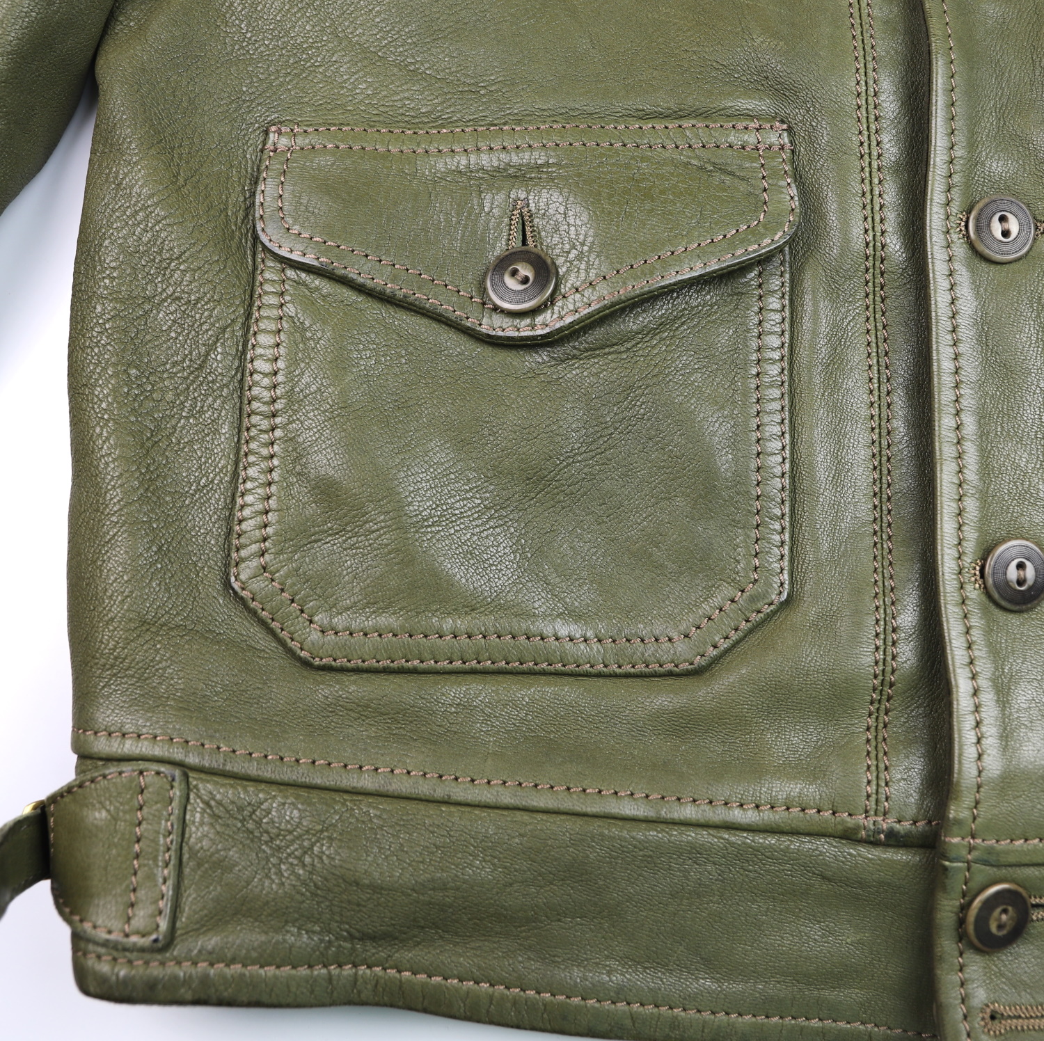 Thedi Niko Green Deerskin patch pocket.jpg