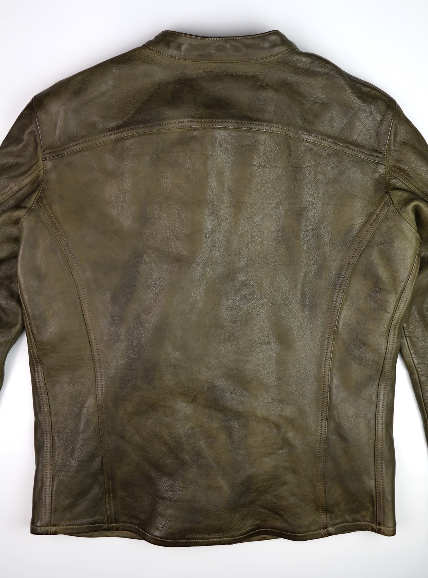 Thedi Phenix Cafe Racer Green Cowhide back.jpg