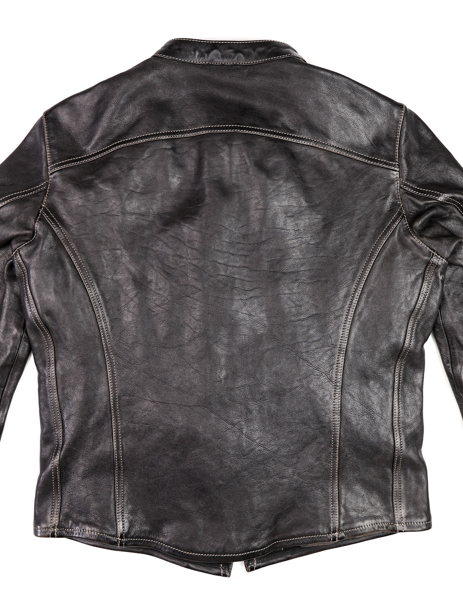 Thedi Phenix Unquilted Black Teacore Bruciato Horsehide Large back.jpg