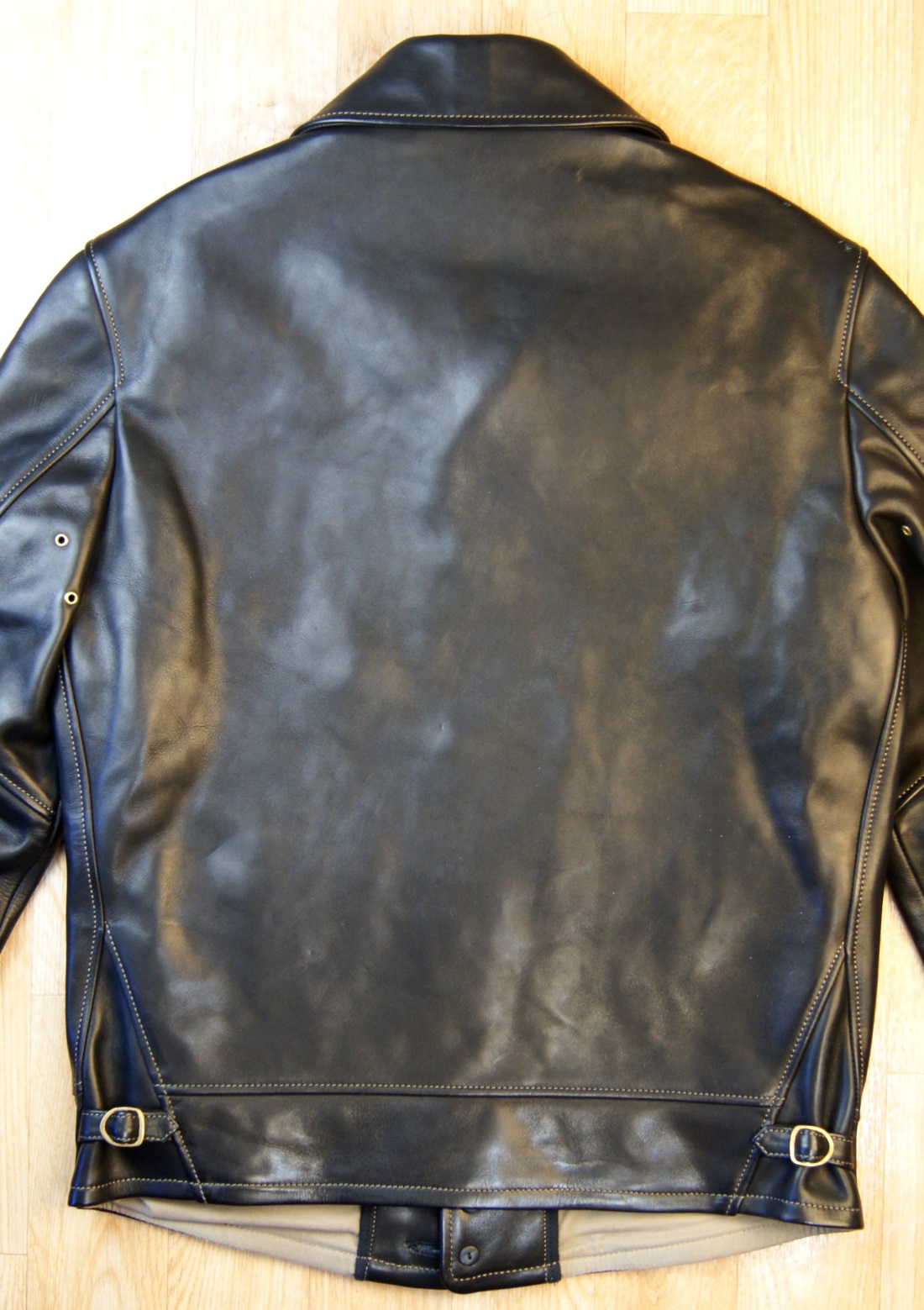 Thedi Shawl Collar Black Cowhide THS5 back.jpg