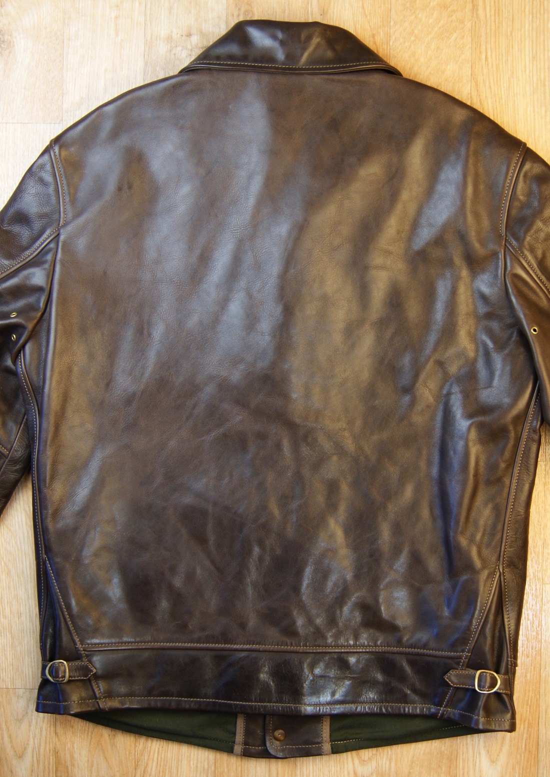 Thedi Shawl Collar Brown Cowhide THS4 back.jpg