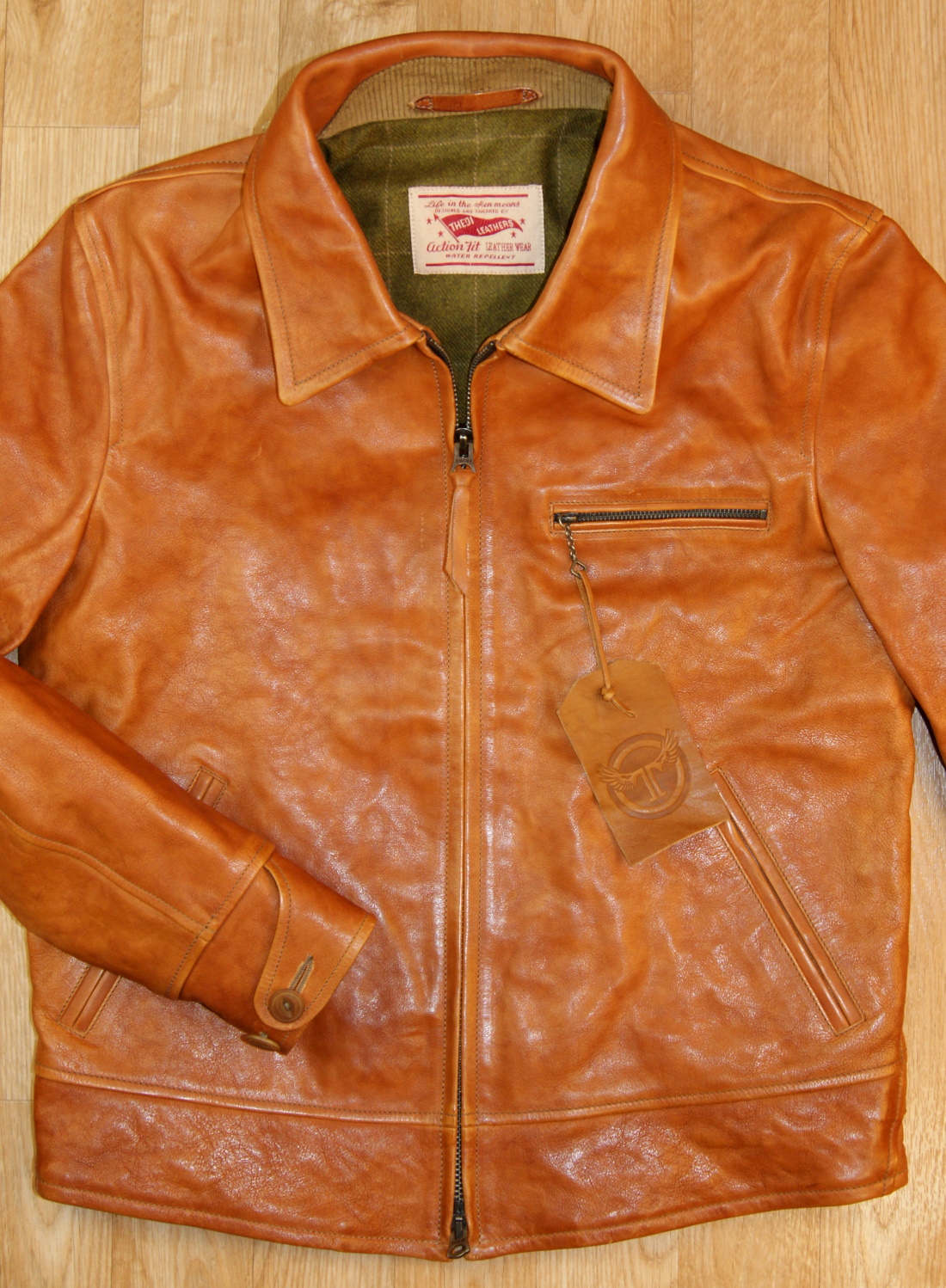 Thedi Zip-Up Cognac Buffalo front.jpg