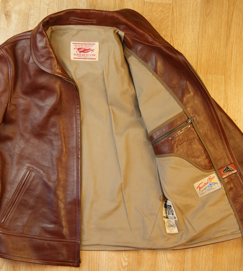 Thedi Zip-Up Shawl Collar Russet Horsehide tan cotton lining.jpg