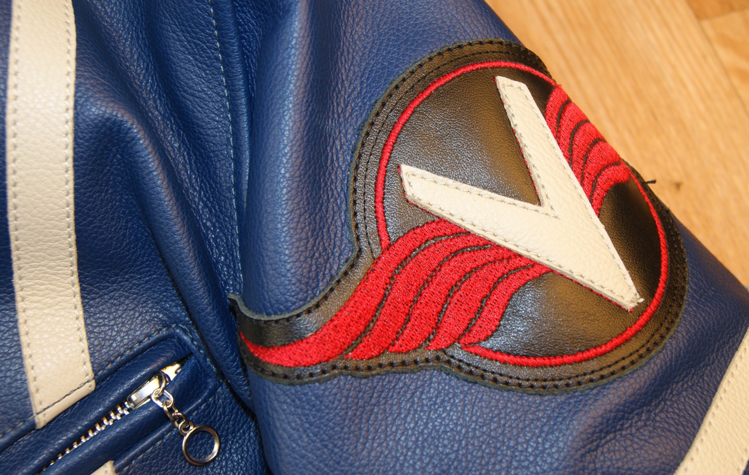 Vanson custom Comet Blue bicep patch.jpg