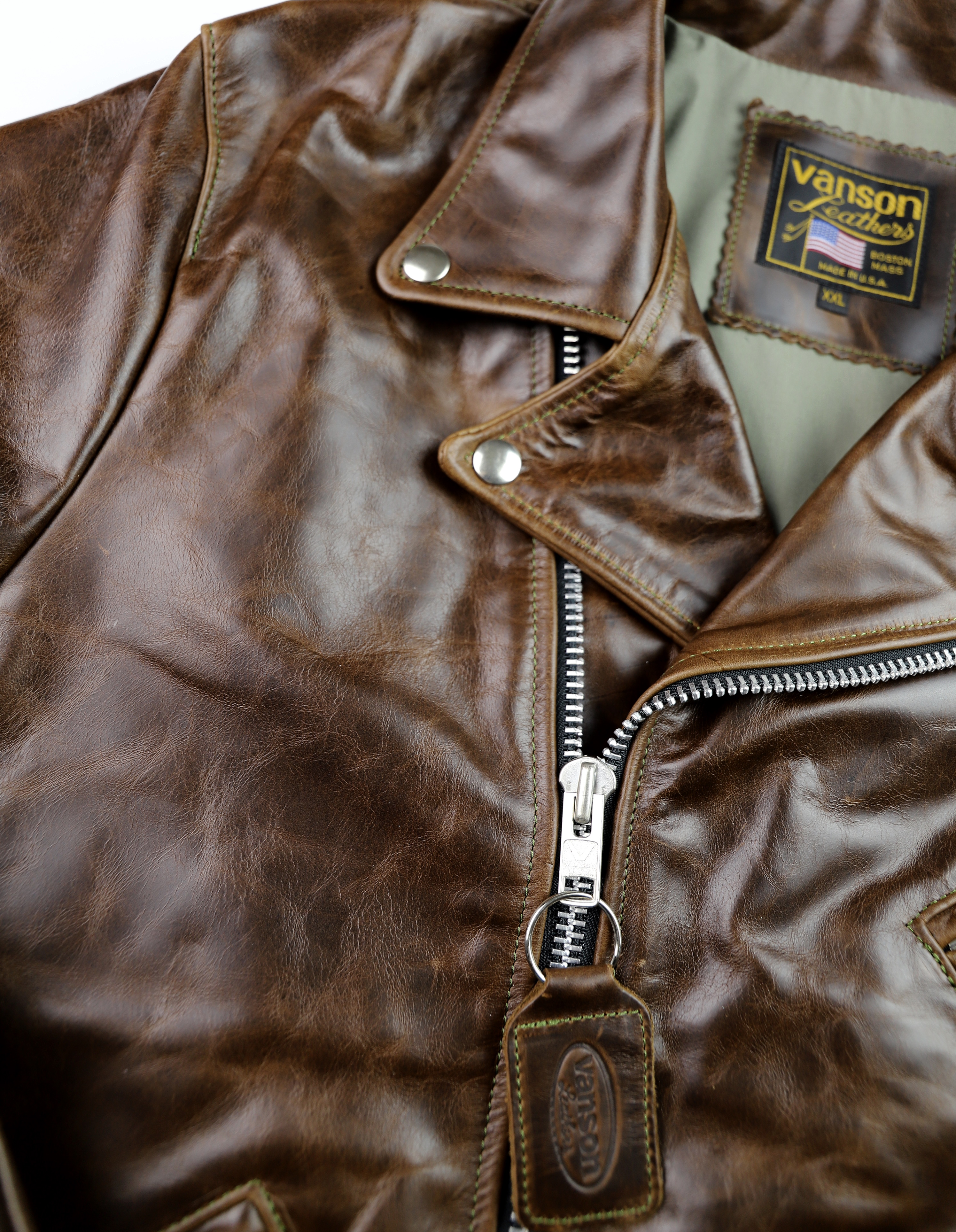 Vanson Daredevil **L Dark Maple Bainbridge M89 Main Zipper.jpg