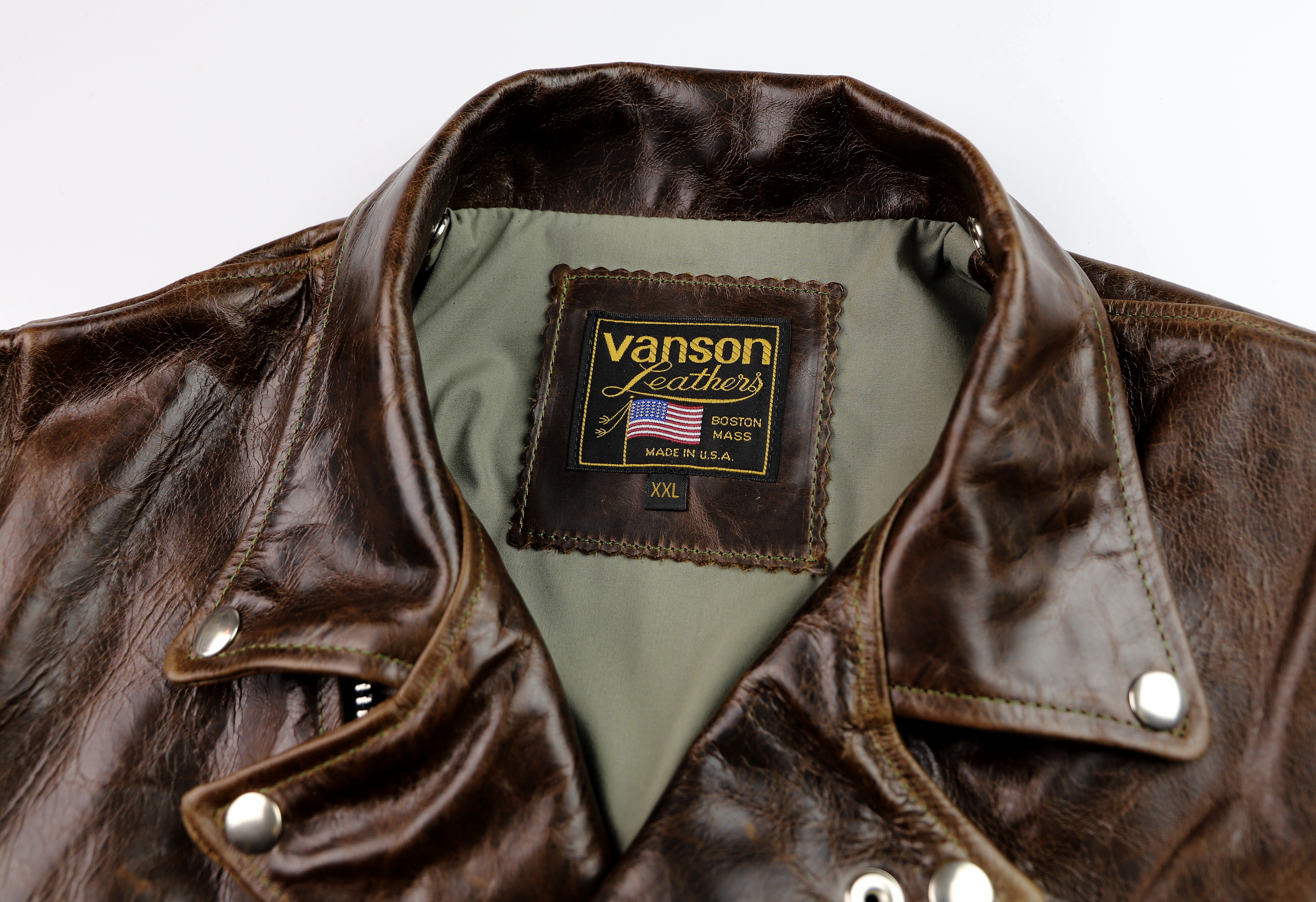 Vanson Daredevil Size XXL Dark Maple Bainbridge MM88 Tag.jpg