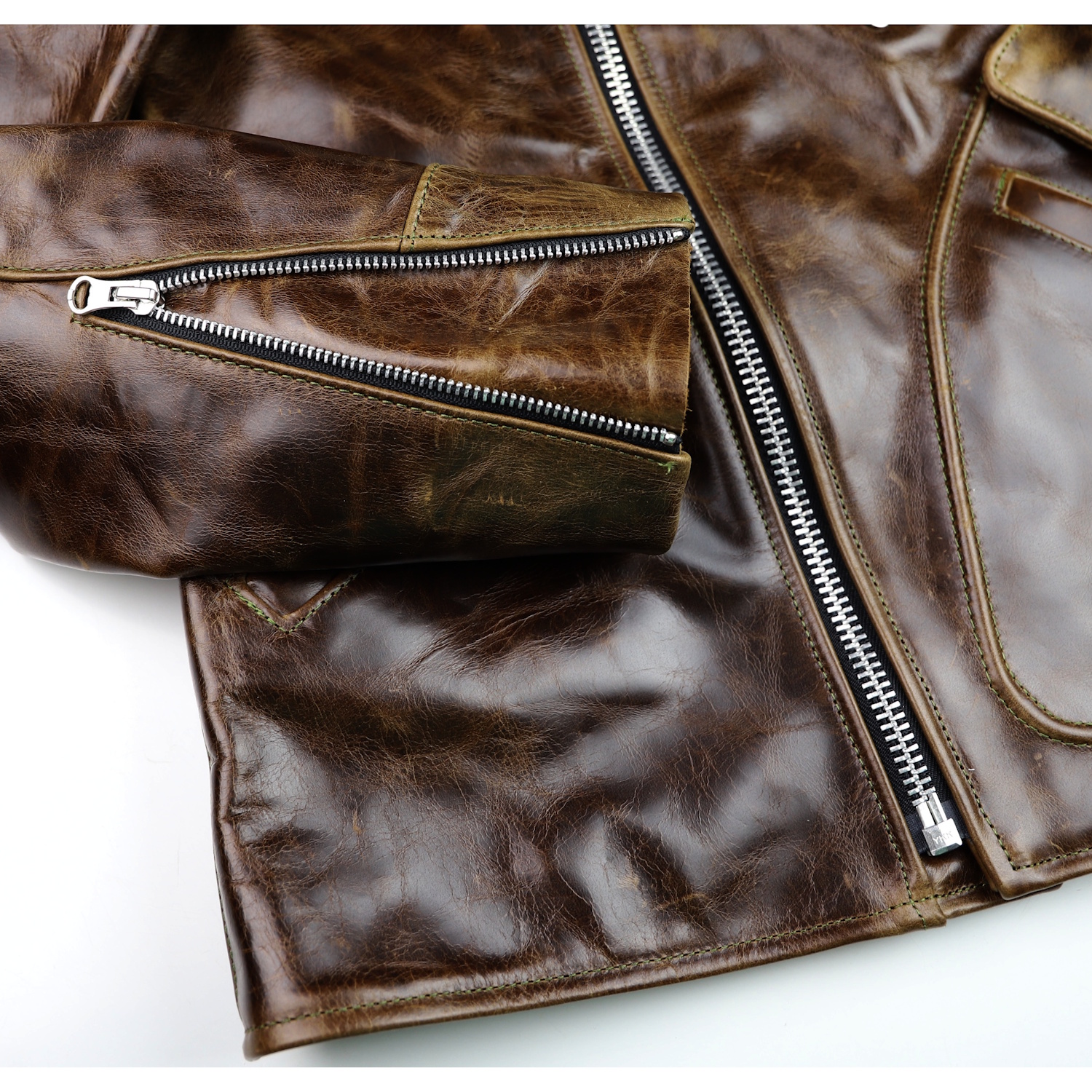 Vanson Gambler Dark Maple Bainbridge 42P sleeve zipper IG square.jpg