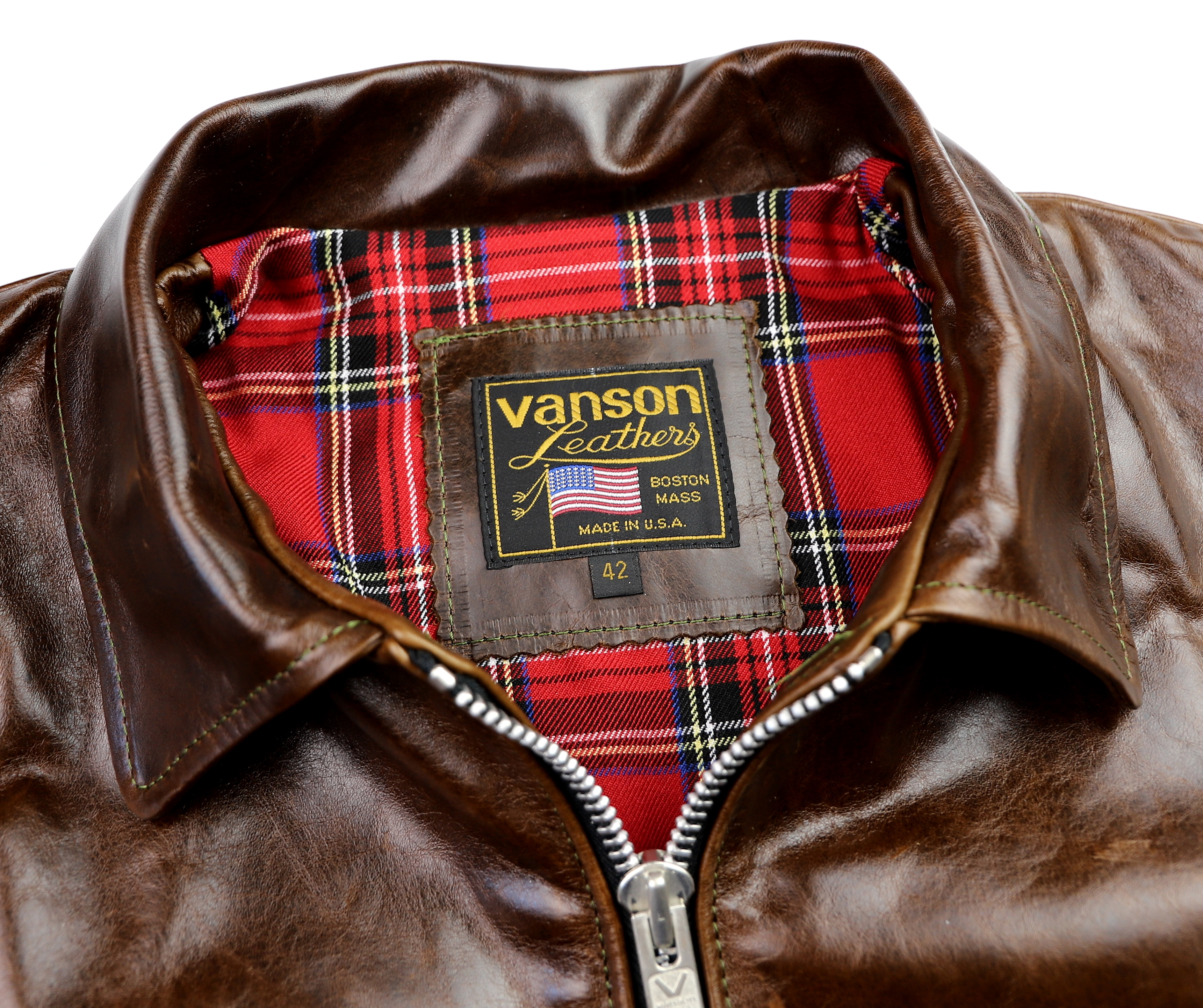 Vanson Ike Chestnut Vancouver 42TN tag.jpg