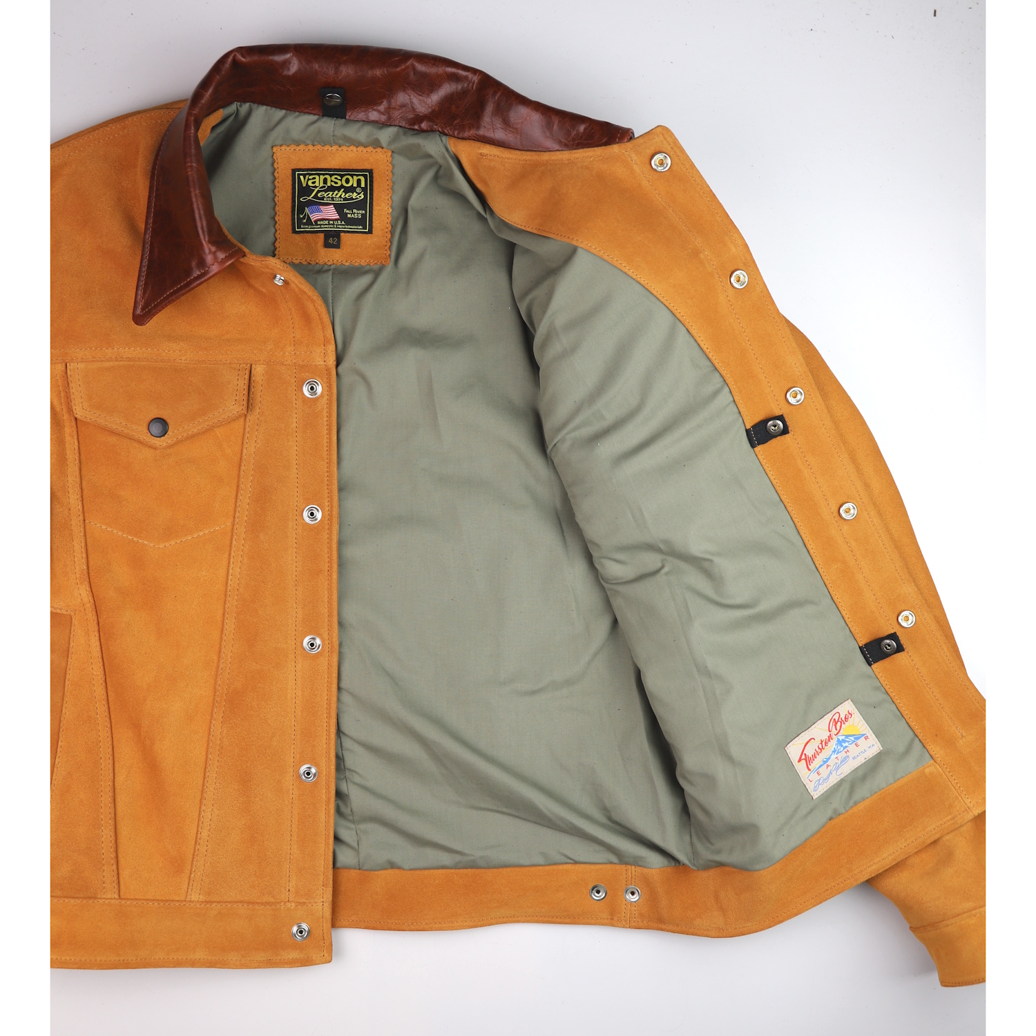 Vanson Maverick Suede DA2 cafe tan rayon lining.jpg
