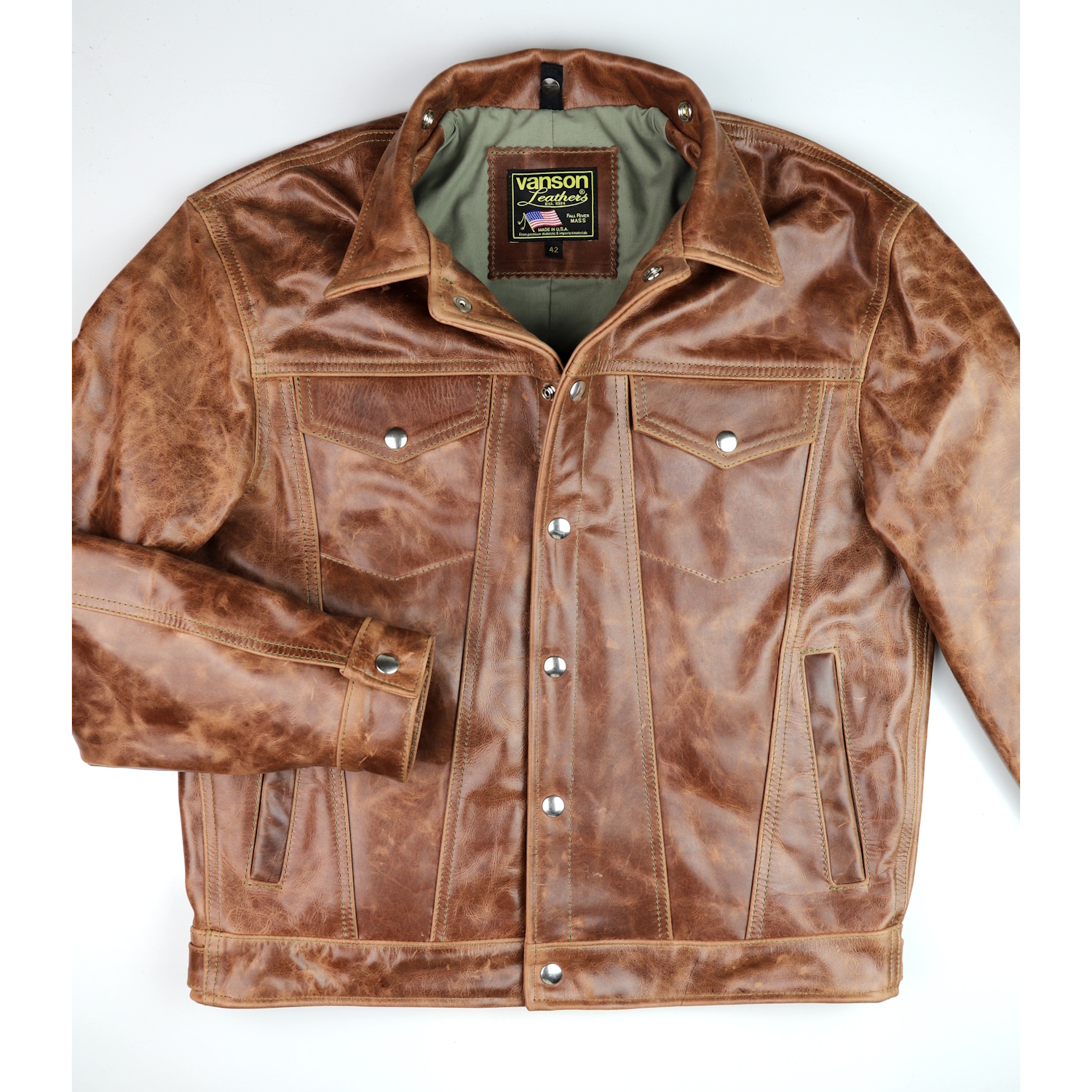Vanson Maverick Whiskey Roma 42 front without shearling collar IG square.jpg