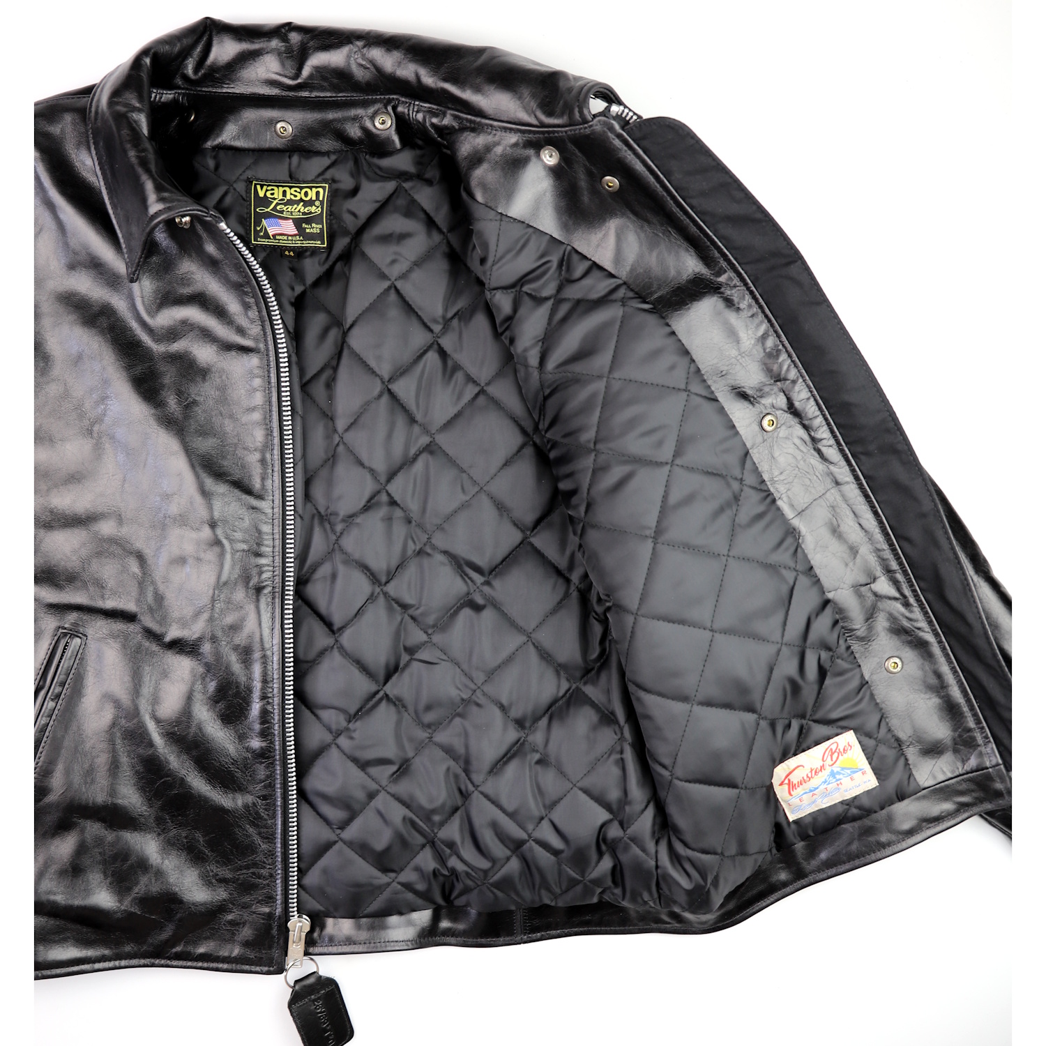 Vanson Oxford Black Bainbridge Cowhide black quilted lining.jpg