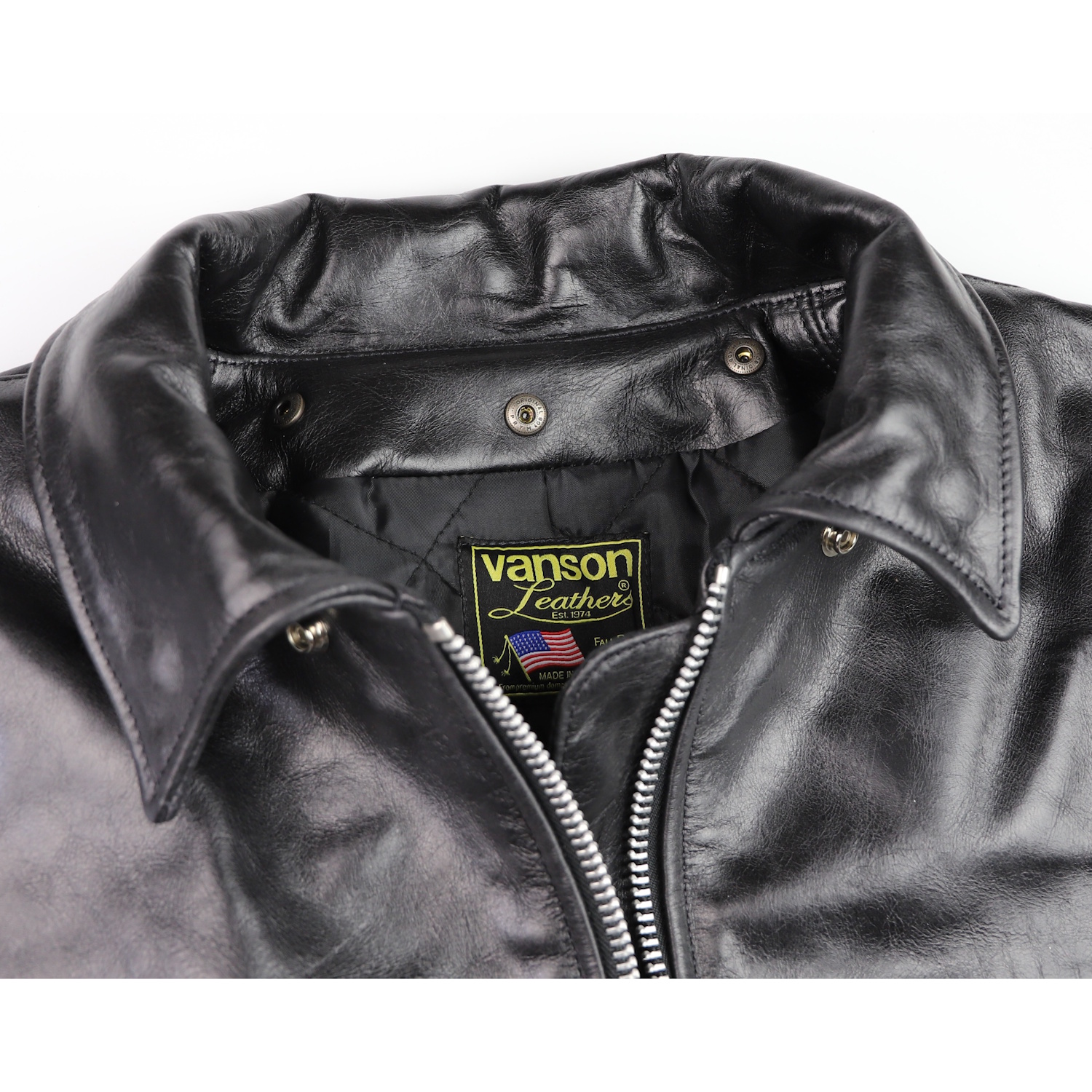 Vanson Oxford Black Bainbridge Cowhide collar.jpg