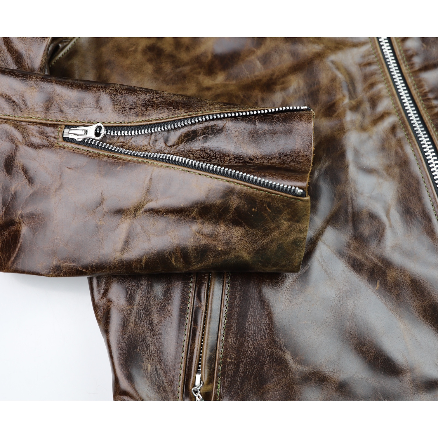 Vanson Oxford Dark Maple Bainbridge 44M sleeve zipper IG square.jpg