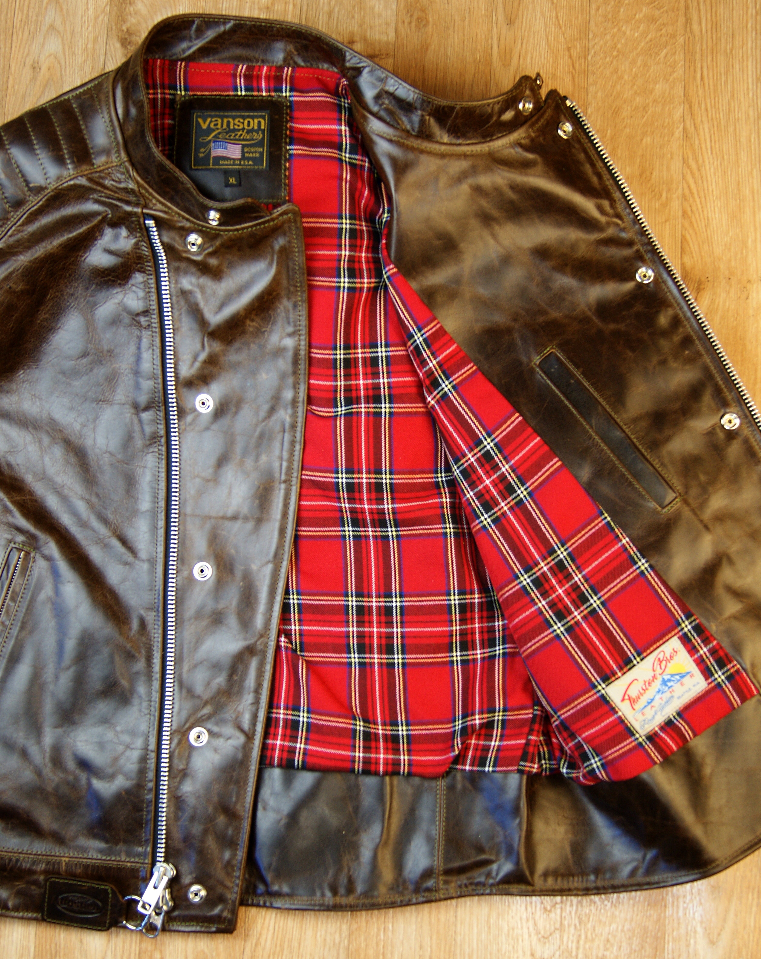 Vanson Portland XL Dark Maple Bainbridge SC6 red plaid lining.jpg