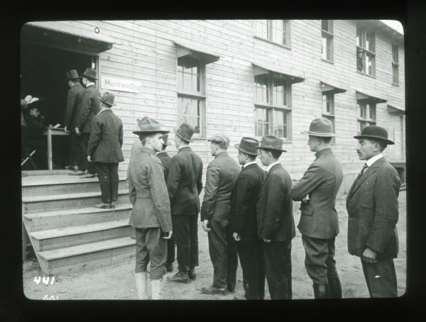 WWI recruits in line c1917.jpg