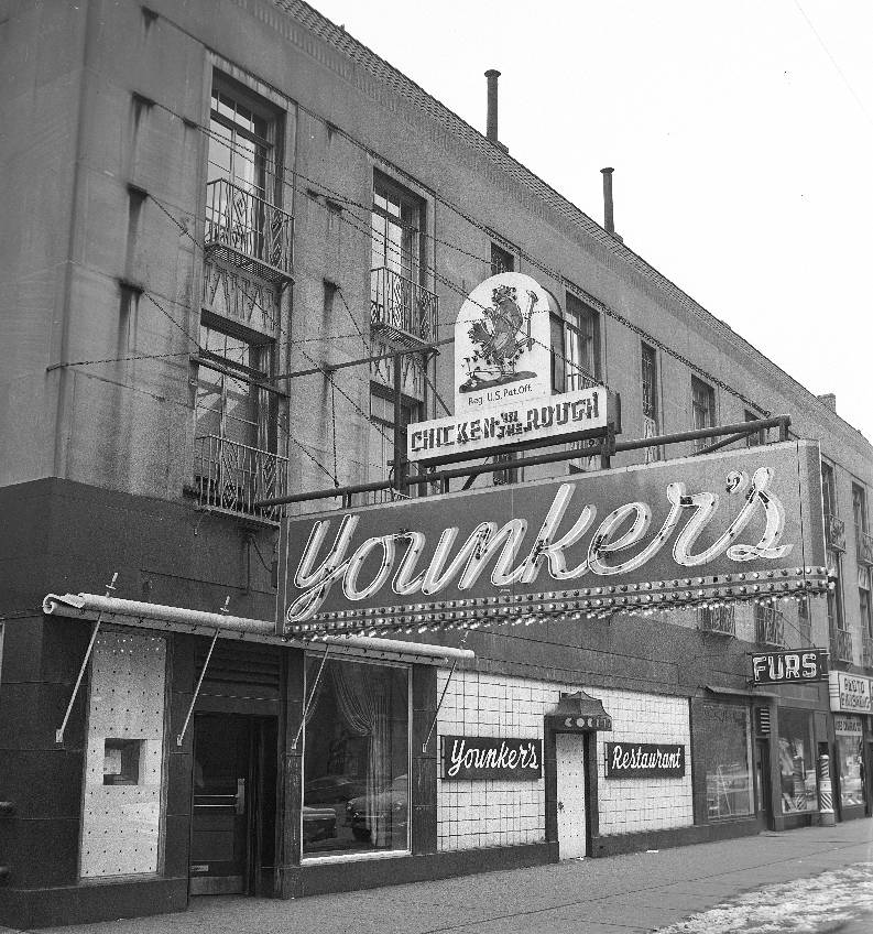 x-photo-chicago-younkers-restaurant-chicken-in-the-rough-street-signs-b-and-w.jpg