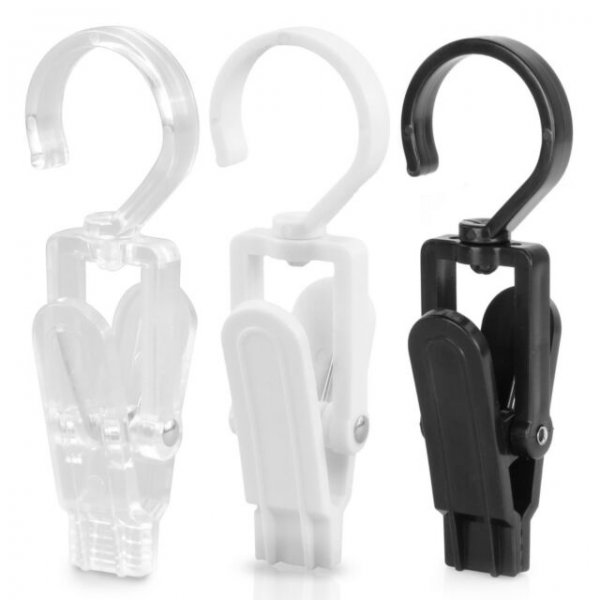 Hangerworld Black 4pt3inch Non Slip Plastic Clips Swivel Hook Office Home Hanger on Ebay.jpg