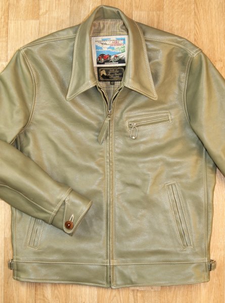 Aero Premier Highwayman Olive Vicenza Horsehide YVK front.jpg